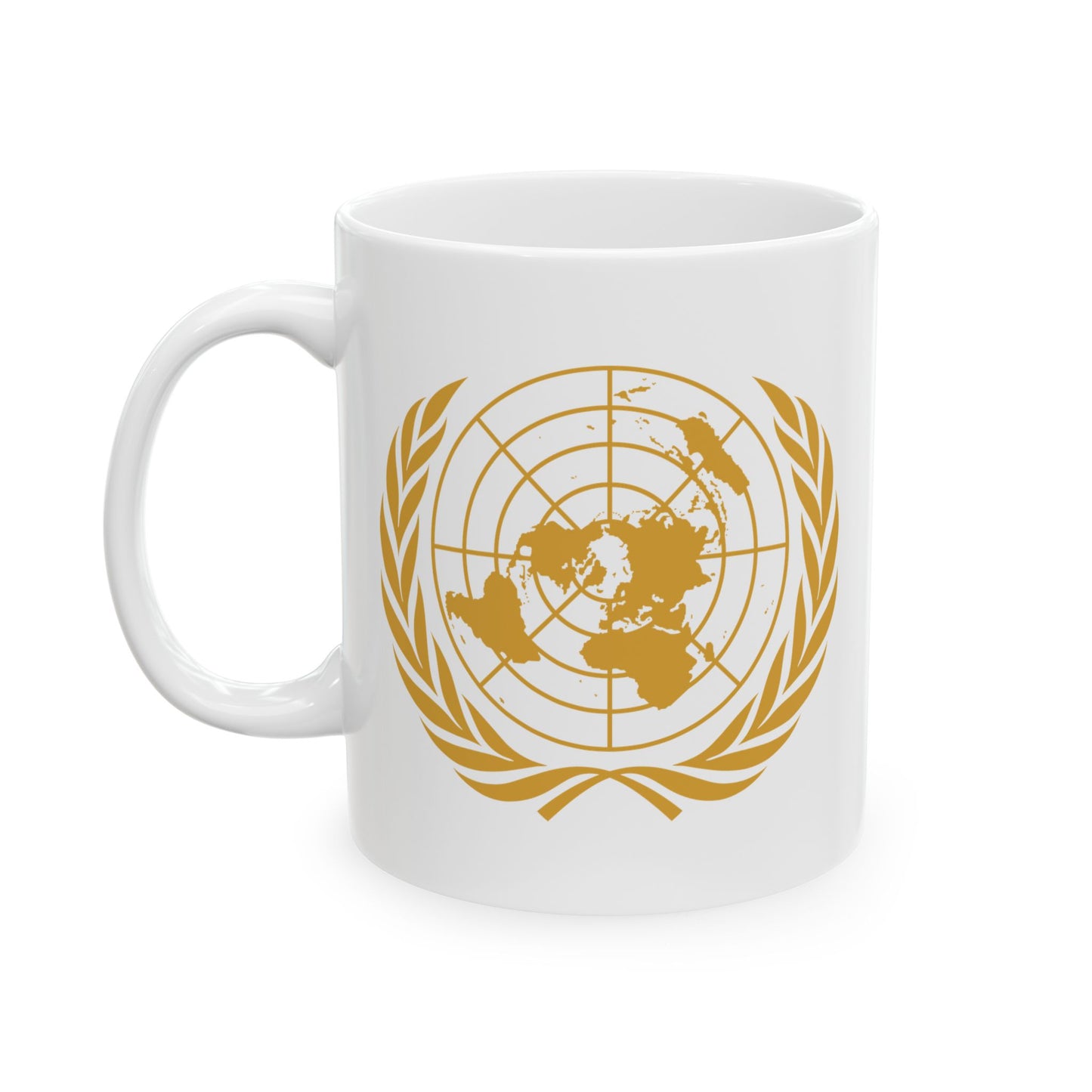 United Nations Seal Coffee Mug - Double Sided White Ceramic 11oz by TheGlassyLass