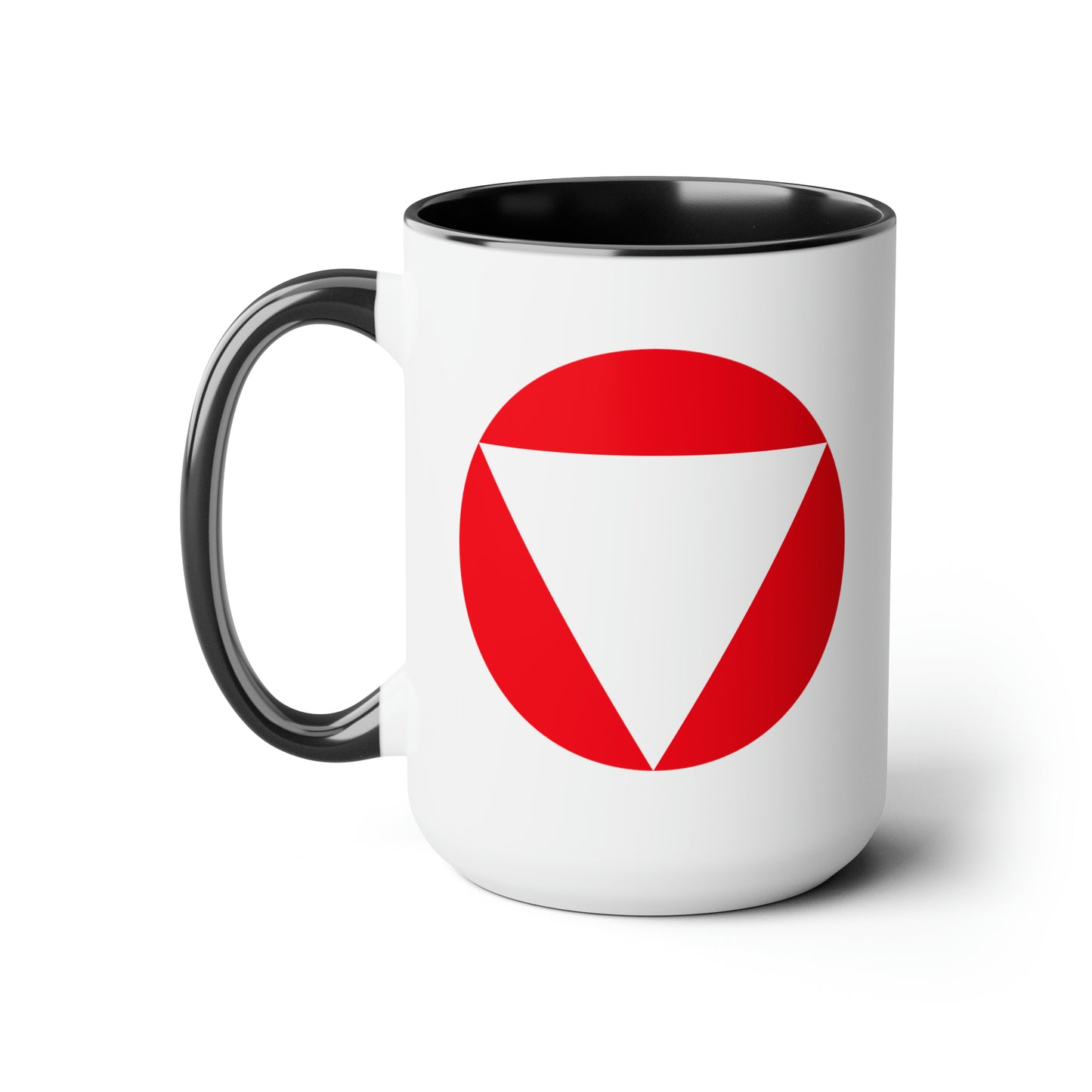 Austrian Air Force Roundel Coffee Mug - Double Sided Black Accent Ceramic 15oz - by TheGlassyLass.com