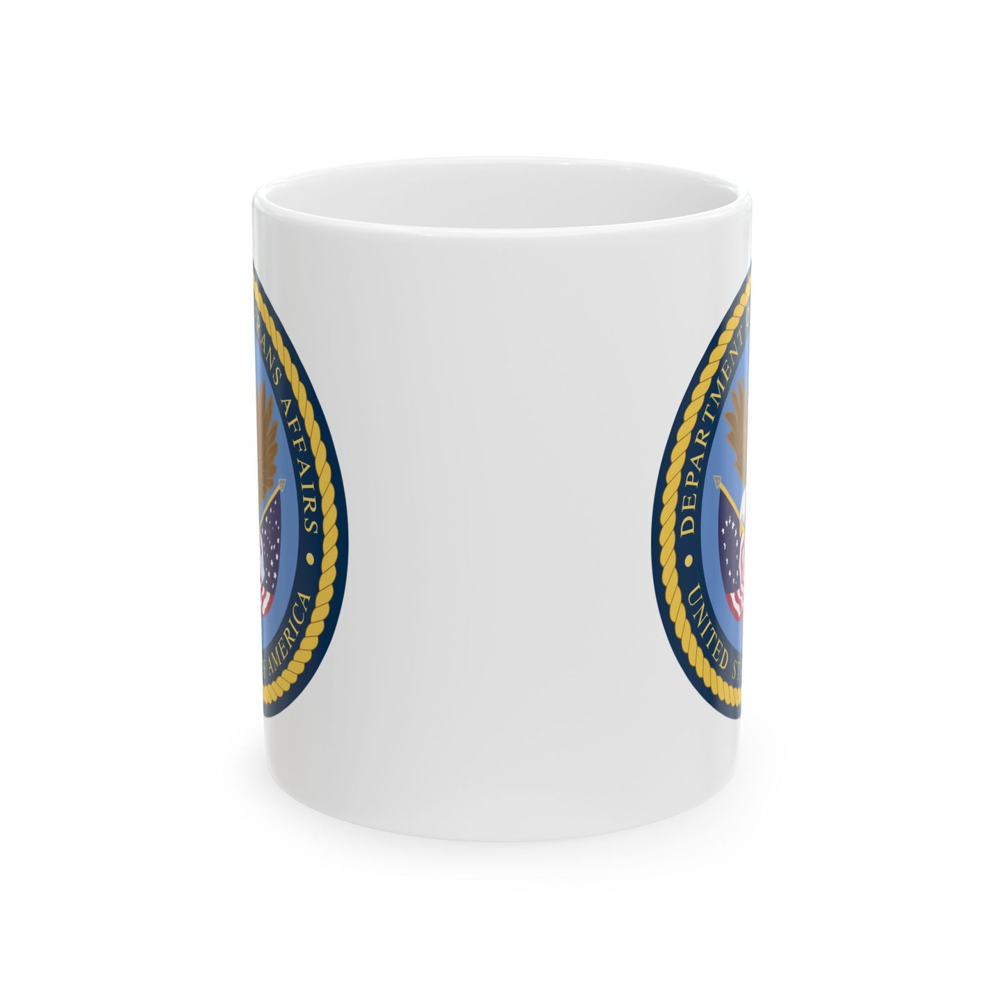 US Department of Veterans Affairs Coffee Mug - Double Sided Print, White Ceramic, 11oz by TheGlassyLass.com