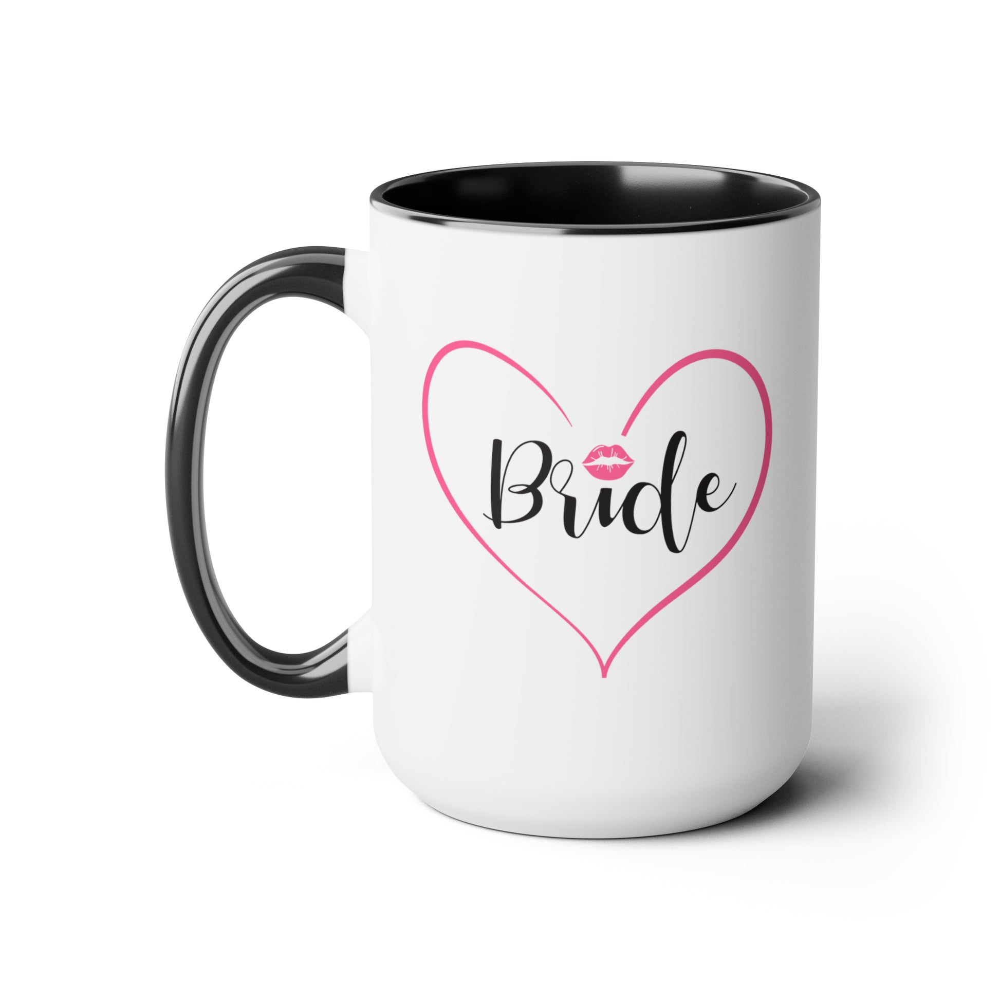 Bride Coffee Mug - Double Sided Black Accent Ceramic 15oz by TheGlassyLass.com