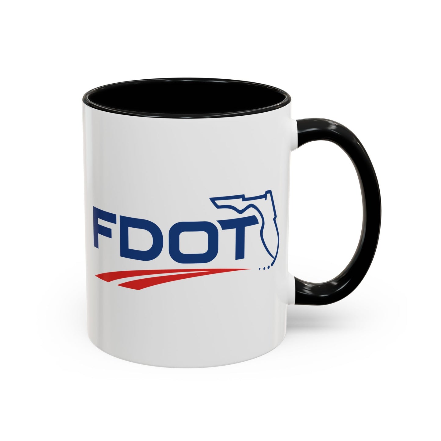Florida Department of Transportation Coffee Mug - Double Sided Black Accent White Ceramic 11oz by TheGlassyLass.com