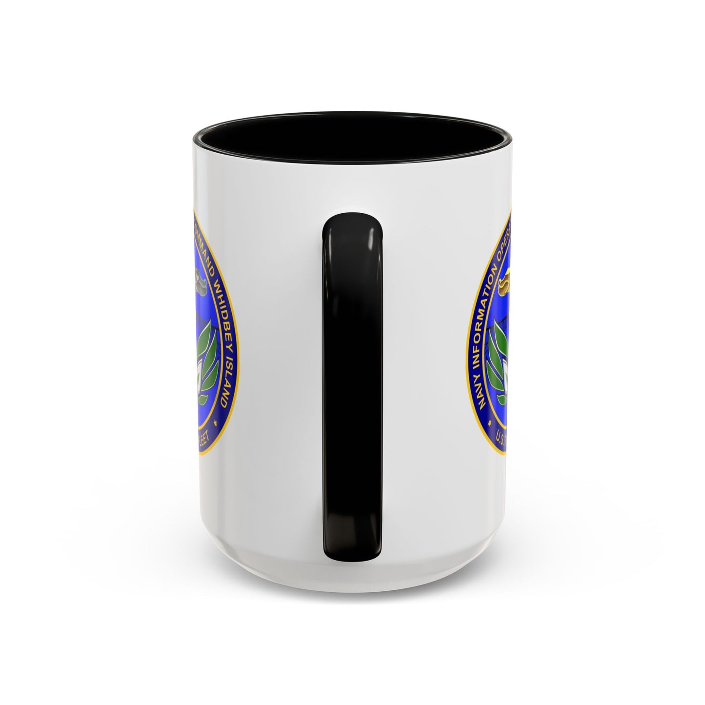 Naval Air Station Whidbey Island Coffee Mug - Double Sided Print, Black Accent White Ceramic, 15oz by TheGlassyLass.com