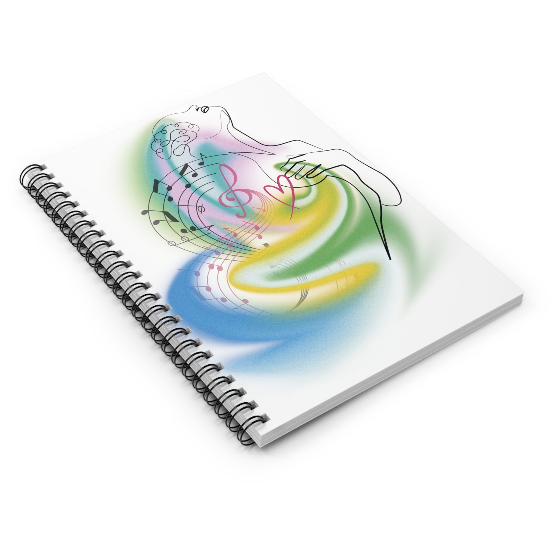 Music in Me: Spiral Notebook - Log Books - Journals - Diaries - and More Custom Printed by TheGlassyLass