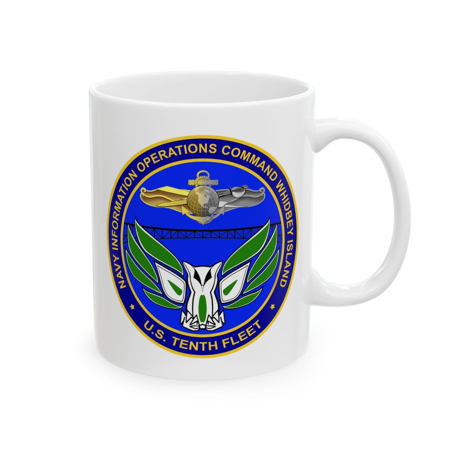 Naval Air Station Whidbey Island Coffee Mug - Double Sided Print, White Ceramic, 11oz by TheGlassyLass.com