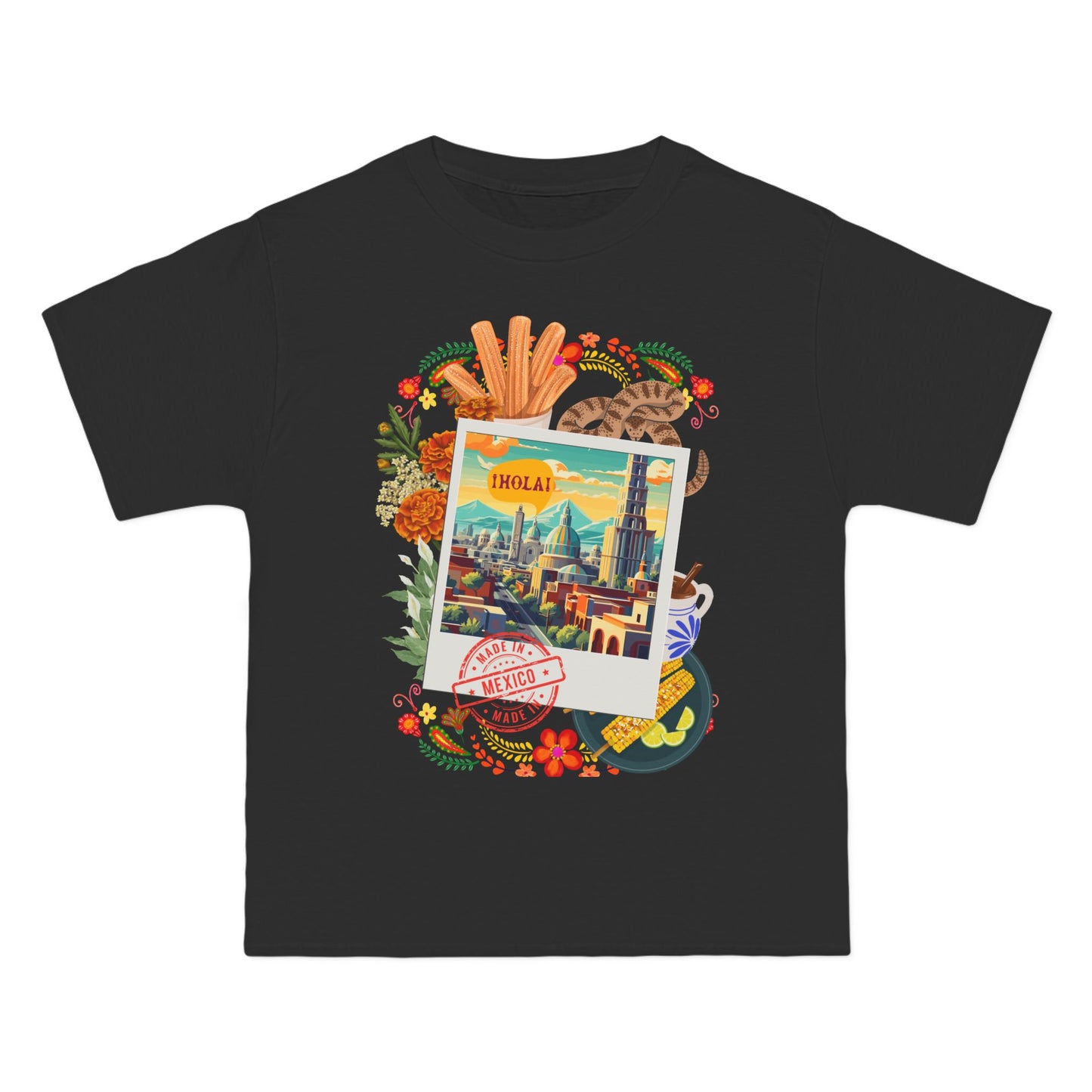 Welcome to Mexico Traveler's T-Shirt: (Hanes Beefy-T 100% Preshrunk Cotton) Custom Printed by TheGlassyLass