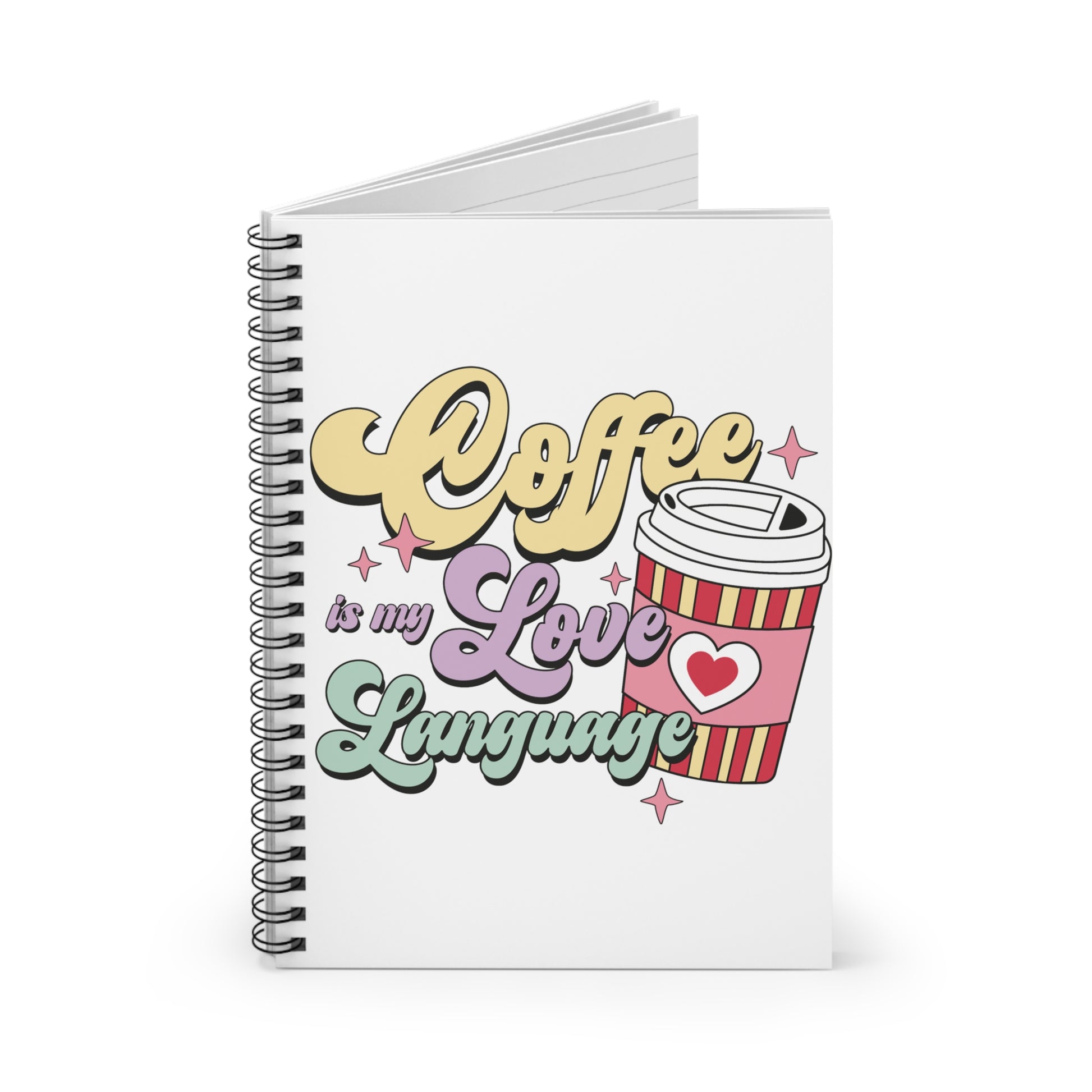 Coffee Love Language: Spiral Notebook - Log Books - Journals - Diaries - and More Custom Printed by TheGlassyLass