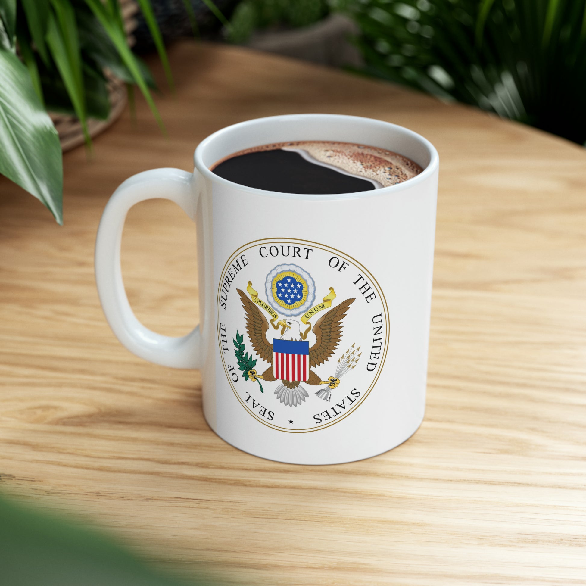 US Supreme Court Seal Coffee Mug - Double Sided White Ceramic 11oz by TheGlassyLass