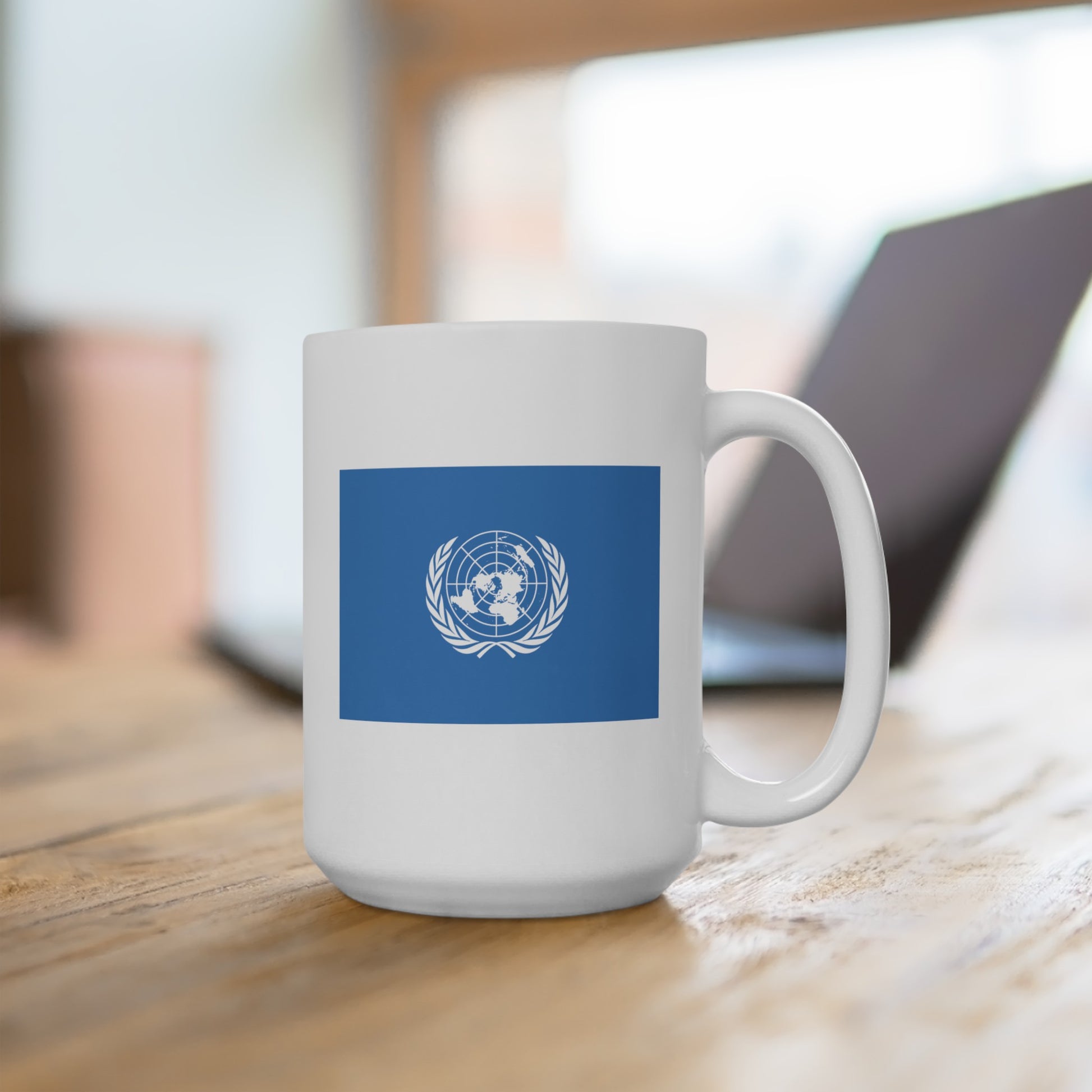 United Nations Coffee Mug - Double Sided White Ceramic 15oz by TheGlassyLass.com