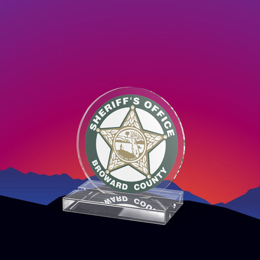 Broward County Sheriff Acrylic Standee by TheGlassyLass.com