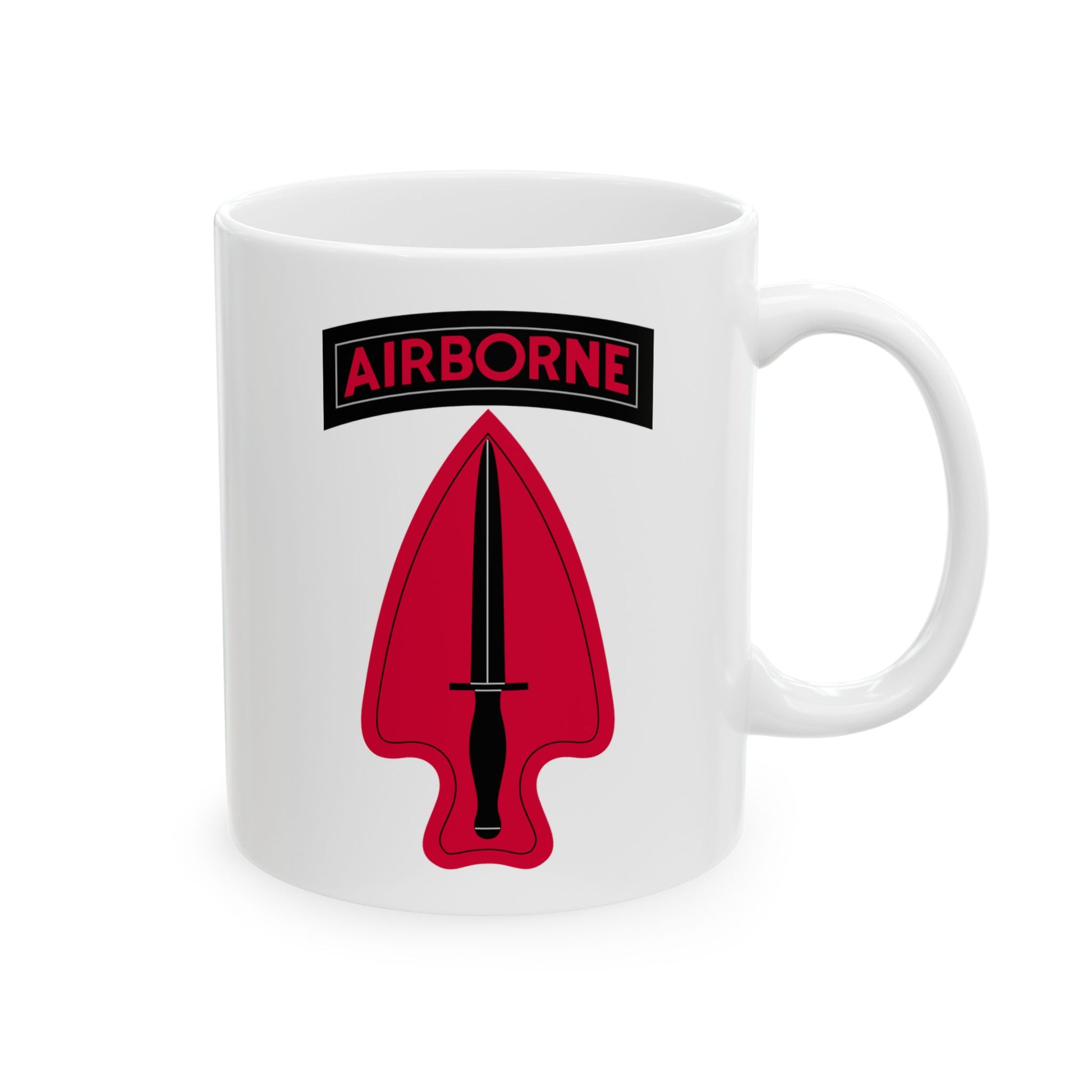 Delta Force Coffee Mug - Double Sided White Ceramic 11oz by TheGlassyLass.com