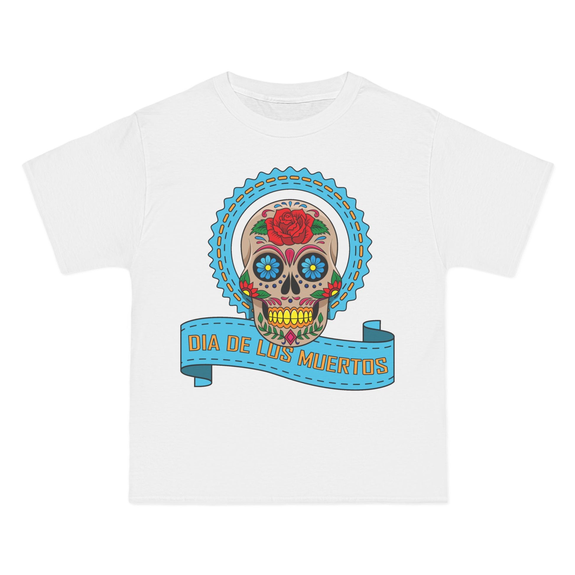 Dia De Los Muertos T-Shirt: (Hanes Beefy-T 100% Preshrunk Cotton Custom Printed by TheGlassyLass.com