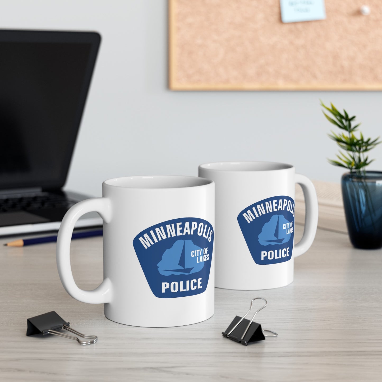 Minneapolis Police Coffee Mug - Double Sided White Ceramic 11oz by TheGlassyLass.com