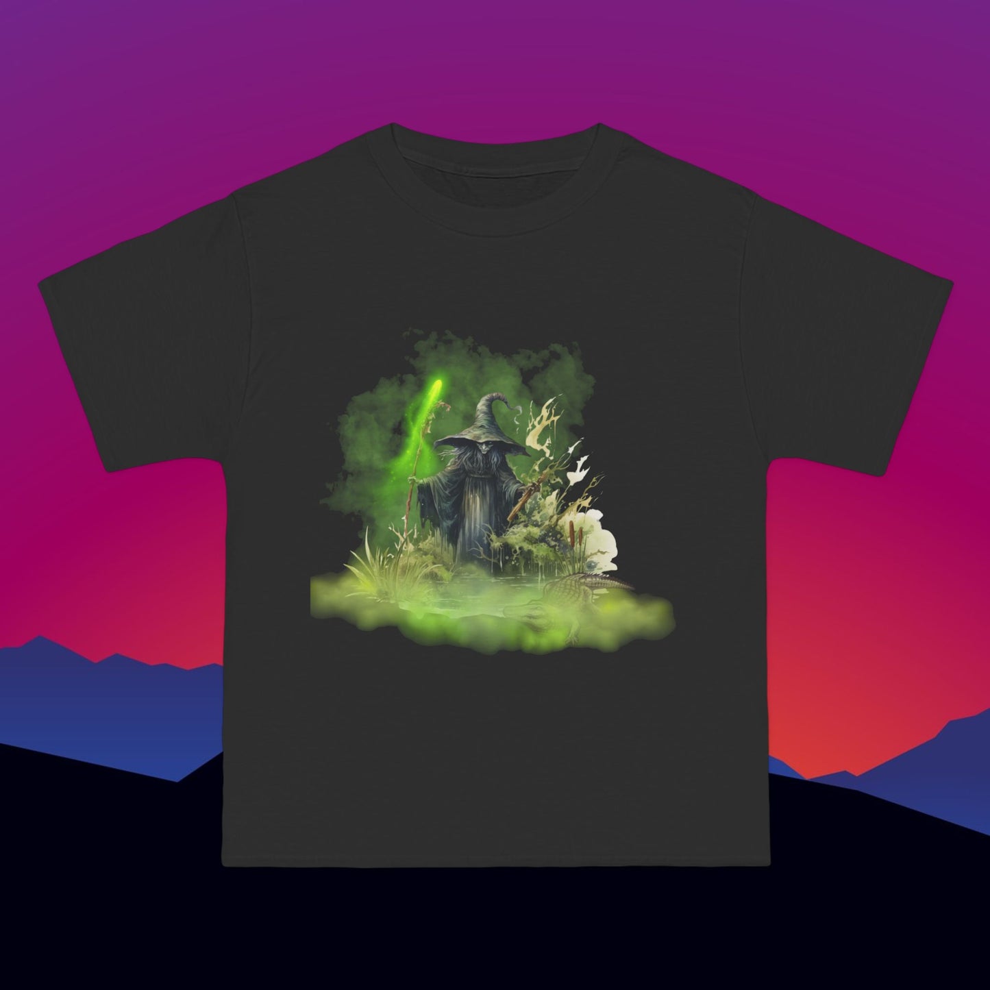 Swamp Witch T-Shirt: (Hanes Beefy-T 100% Preshrunk Cotton Custom Printed by TheGlassyLass.com