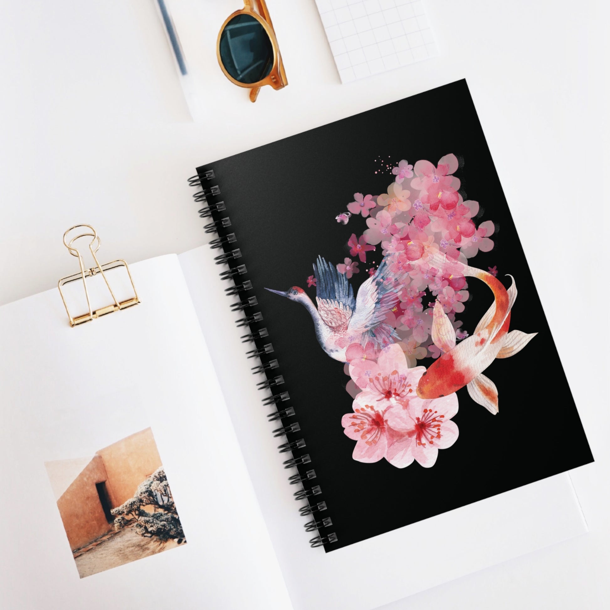 Don't Be Koi: Black Spiral Notebook - Log Books - Journals - Diaries - and More Custom Printed by TheGlassyLass