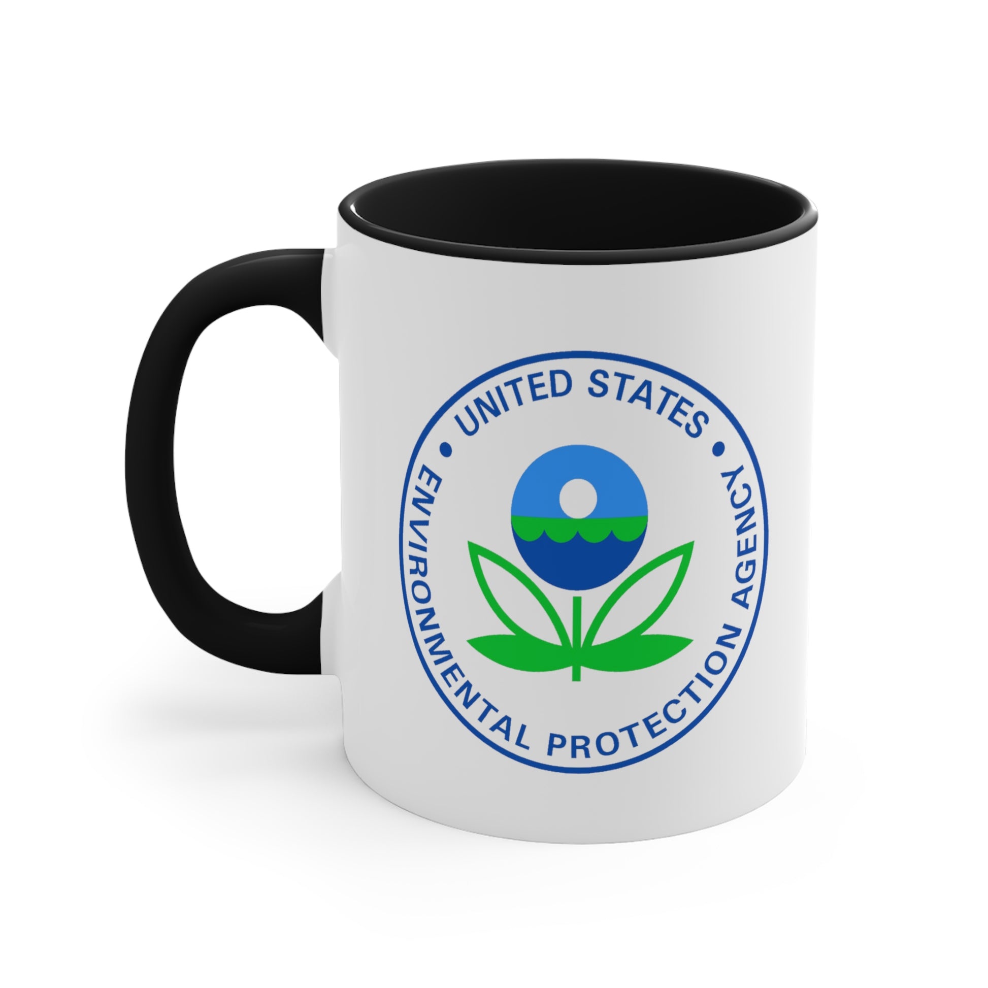 EPA Coffee Mug - Double Sided Black Accent White Ceramic 11oz by TheGlassyLass.com