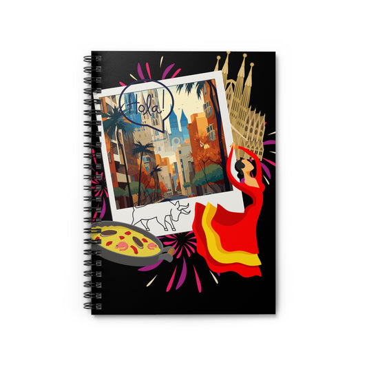 Hola Madrid: Spiral Notebook - Log Books - Journals - Diaries - and More Custom Printed by TheGlassyLass.com