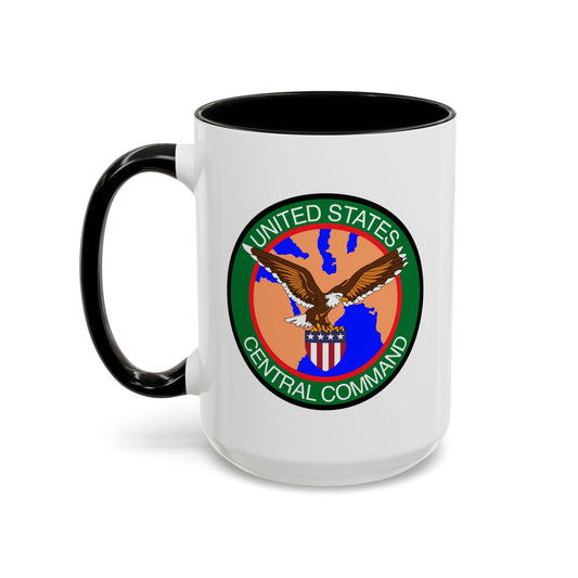 United States Central Command (CENTCOM) Coffee Mug - Double Sided Black Accent White Ceramic 15oz by TheGlassyLass.com
