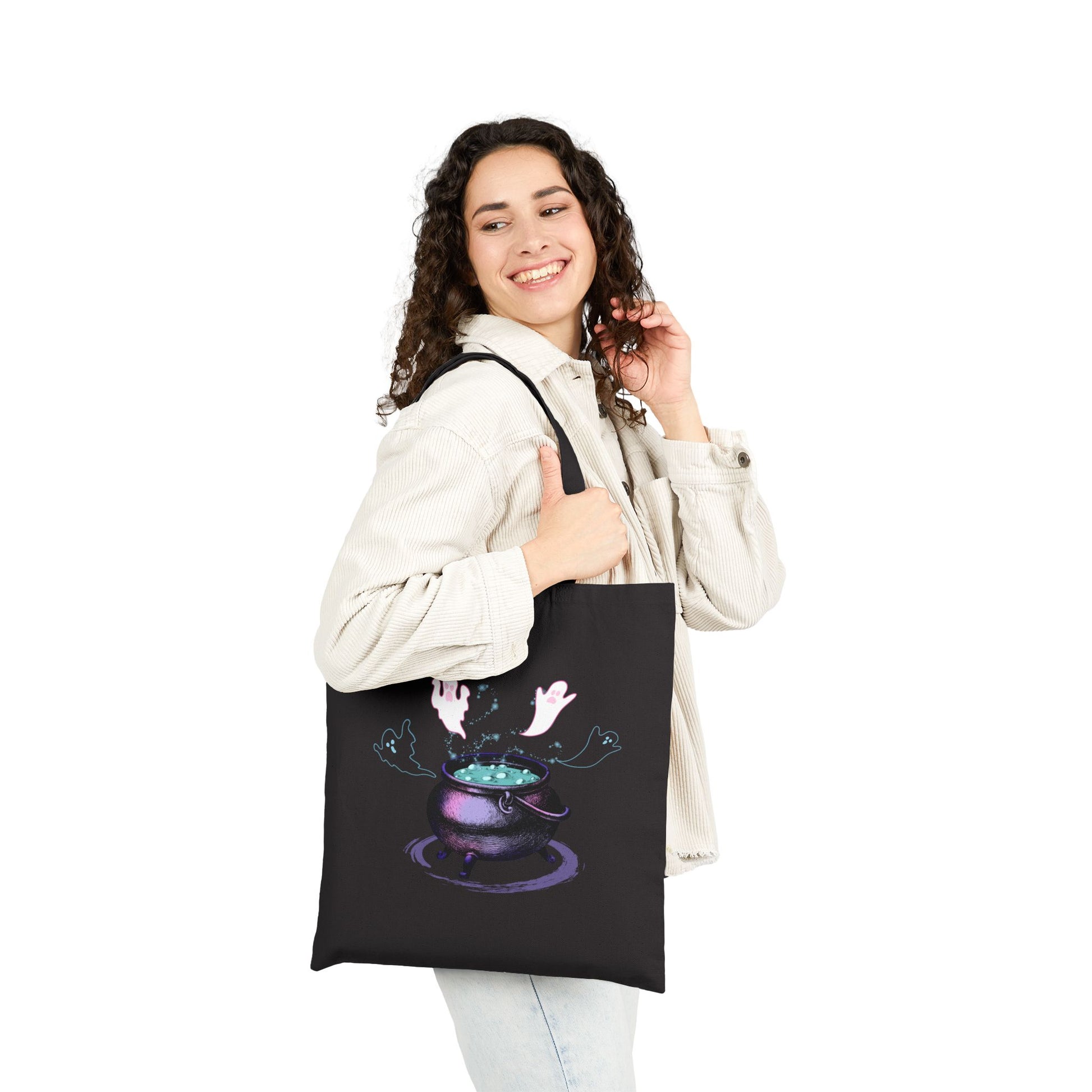 Ghostly Brew Haunted Halloween Tote Bag - Heavyweight 100% Cotton Canvas by TheGlassyLass.com