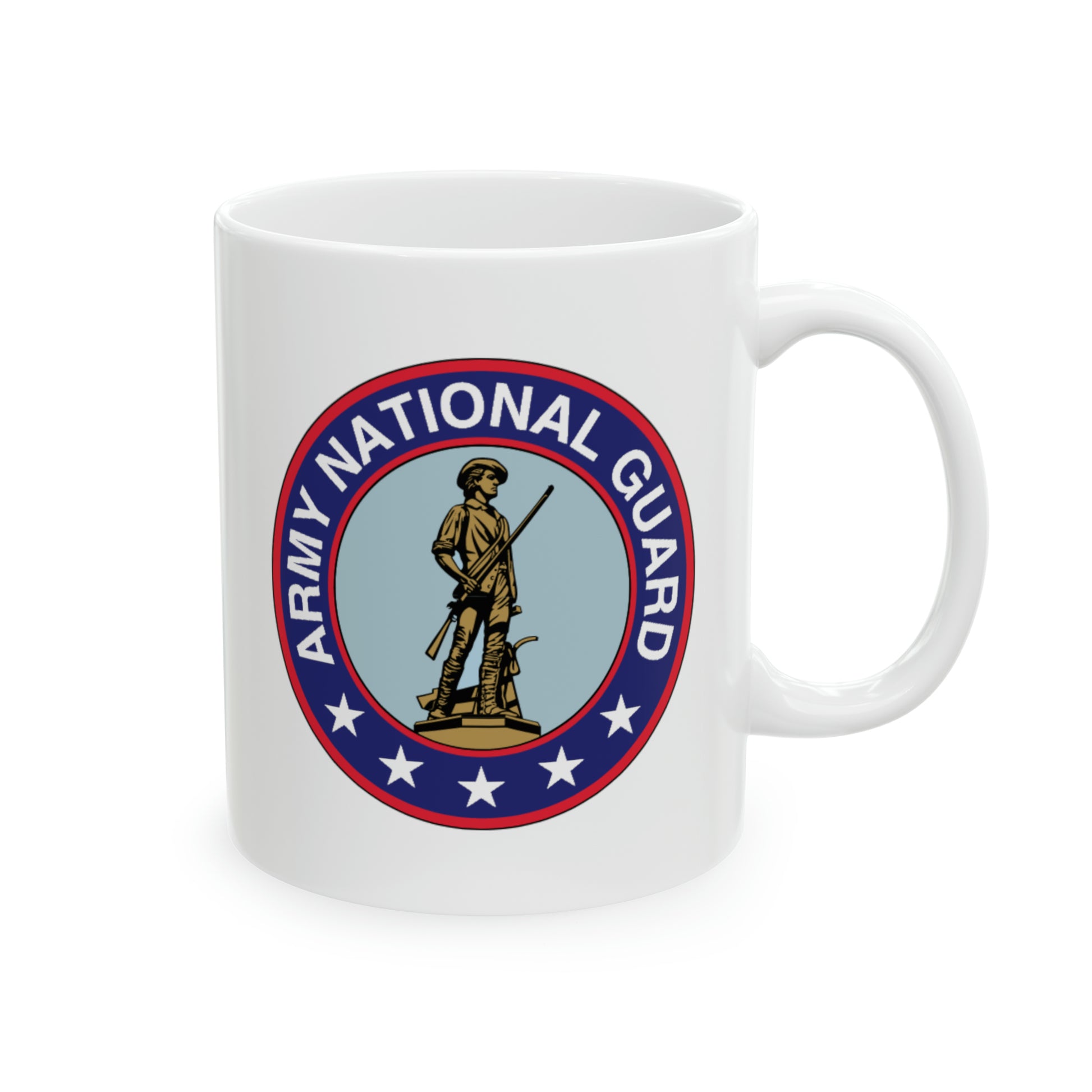 Army National Guard Coffee Mug - Double Sided White Ceramic 11oz by TheGlassyLass.com
