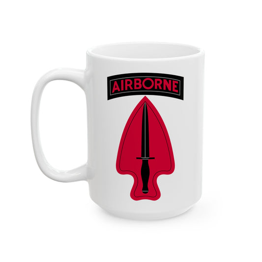 Delta Force Coffee Mug - Double Sided White Ceramic 15oz by TheGlassyLass.com