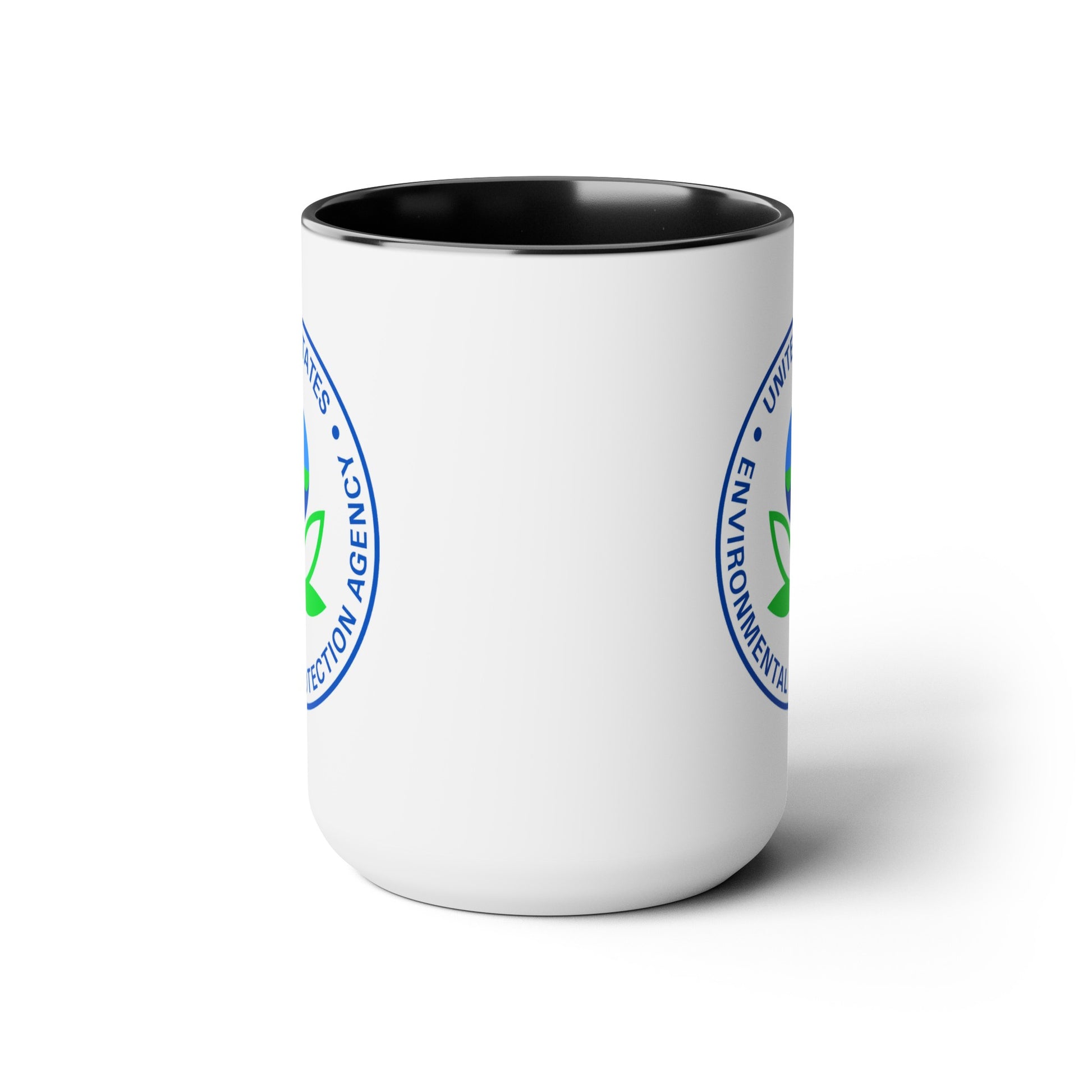 US EPA Coffee Mug - Double Sided Black Accent White Ceramic 15oz by TheGlassyLass.com