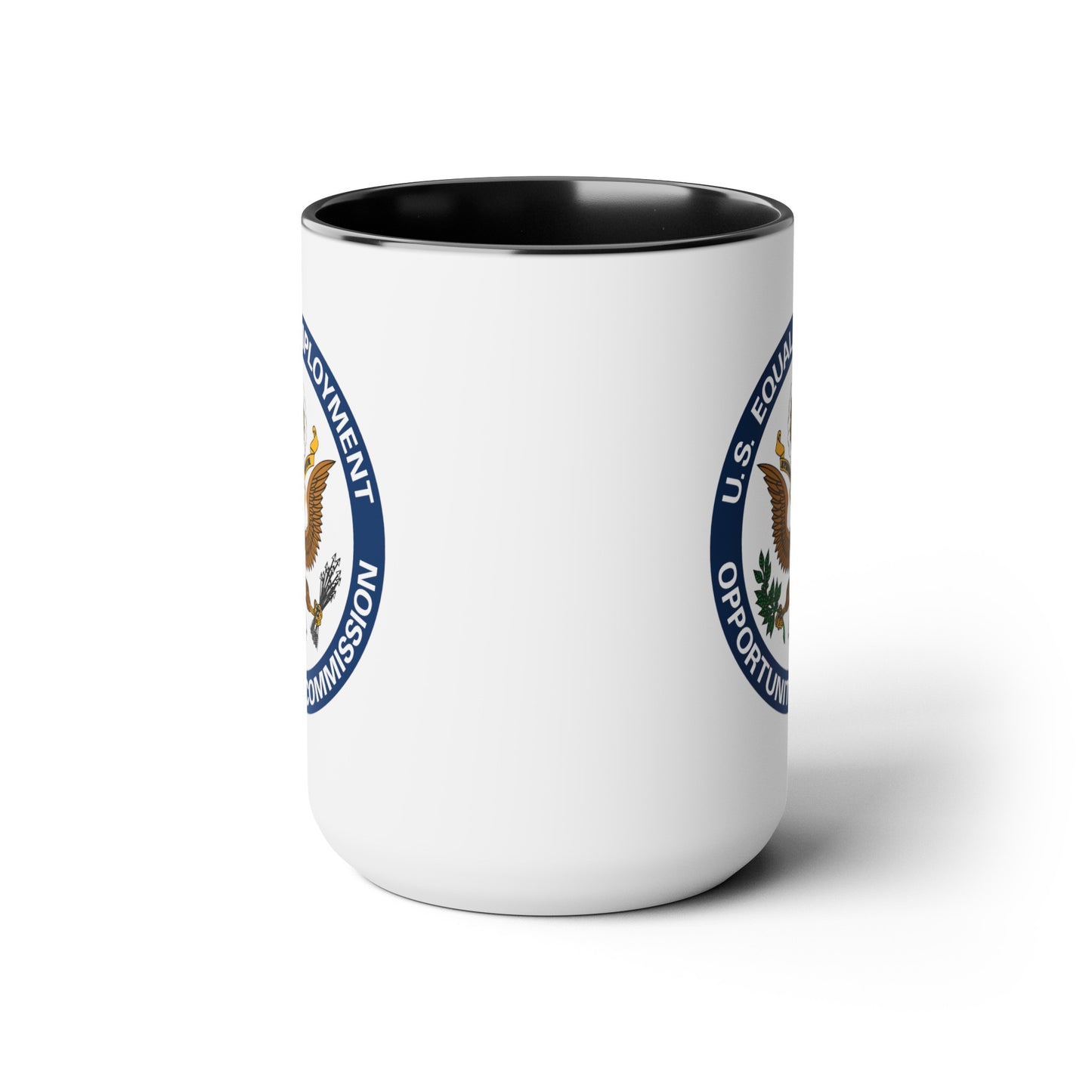 US EEOC Coffee Mug - Double Sided Black Accent White Ceramic 15oz by TheGlassyLass.com