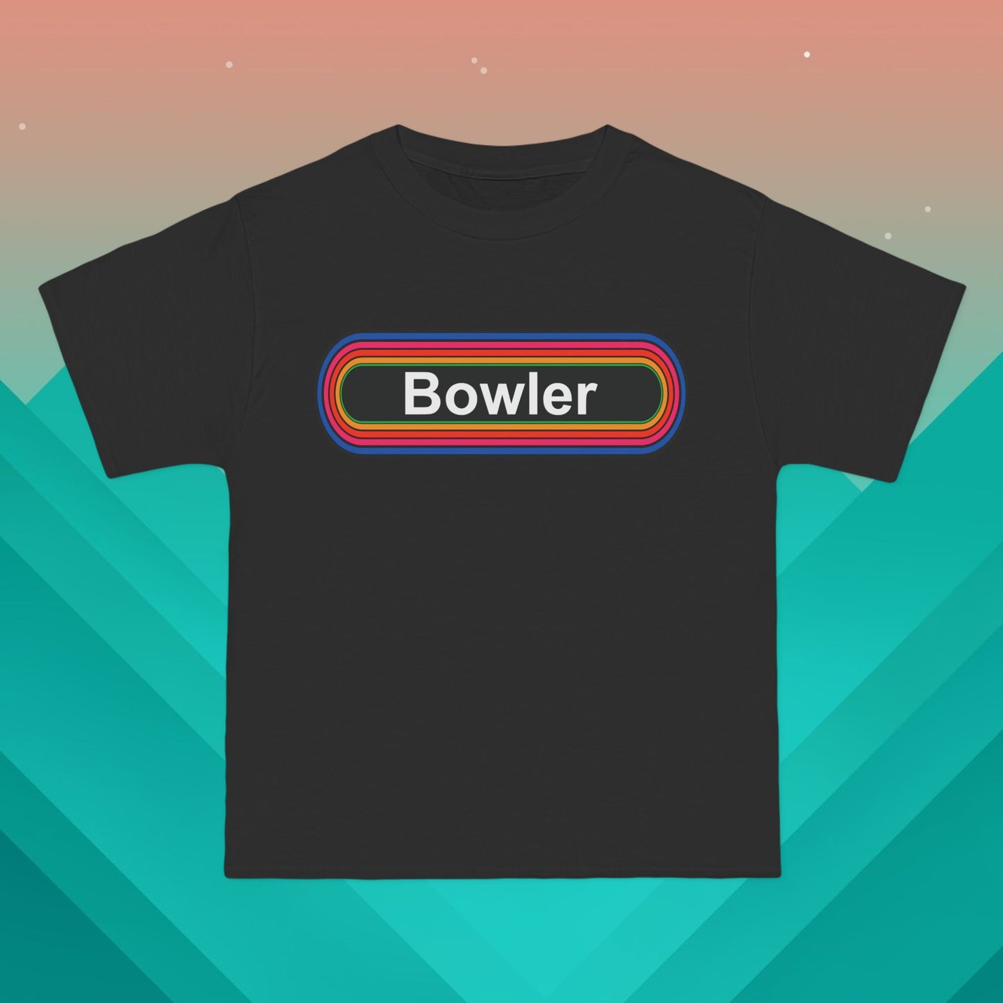 Bowler T-Shirt: (Hanes Beefy-T 100% Preshrunk Cotton Custom Printed by TheGlassyLass.com