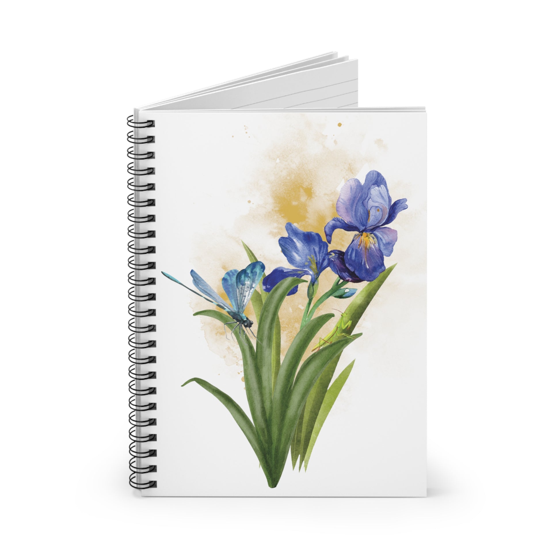 Iris Dragonfly: Spiral Notebook - Log Books - Journals - Diaries - and More Custom Printed by TheGlassyLass