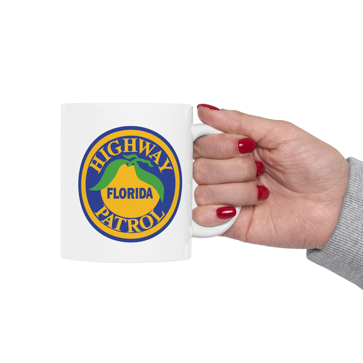 Florida Highway Patrol Coffee Mug - Double Sided White Ceramic 11oz by TheGlassyLass.com