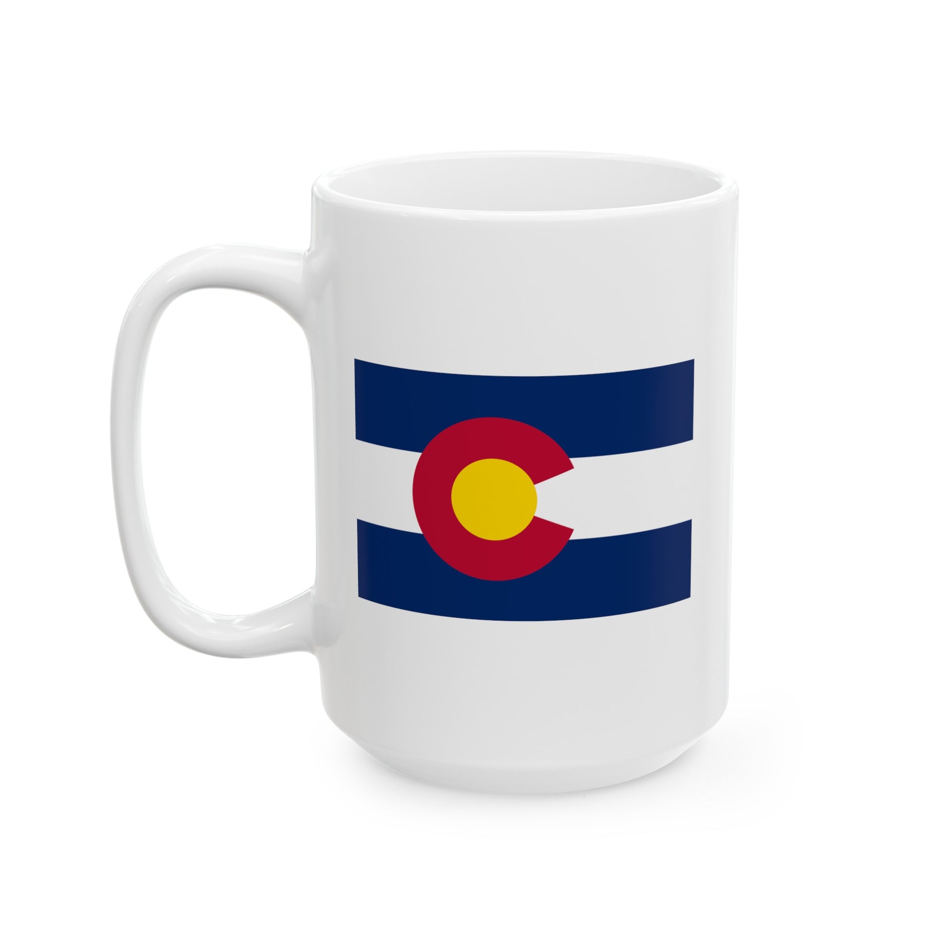 Colorado State Flag - Double Sided White Ceramic Coffee Mug 15oz by TheGlassyLass.com