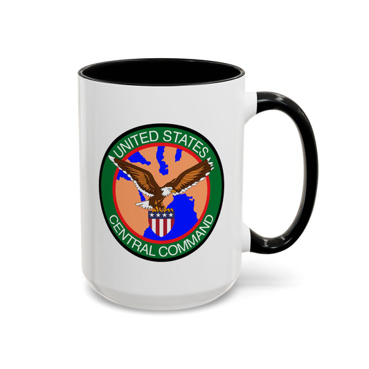 United States Central Command (CENTCOM) Coffee Mug - Double Sided Black Accent White Ceramic 15oz by TheGlassyLass.com
