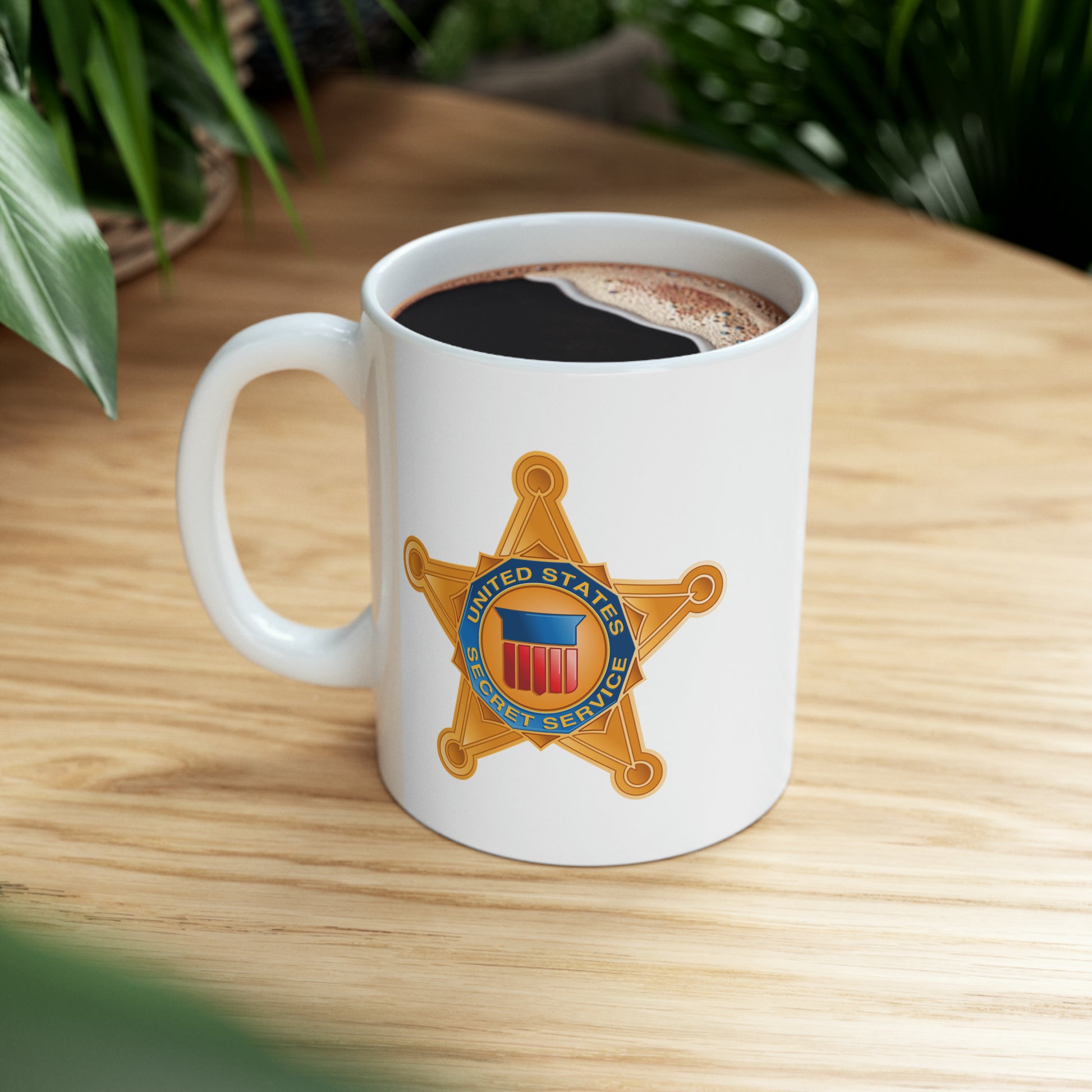US Secret Service Coffee Mug - Double Sided White Ceramic 11oz by TheGlassyLass.com