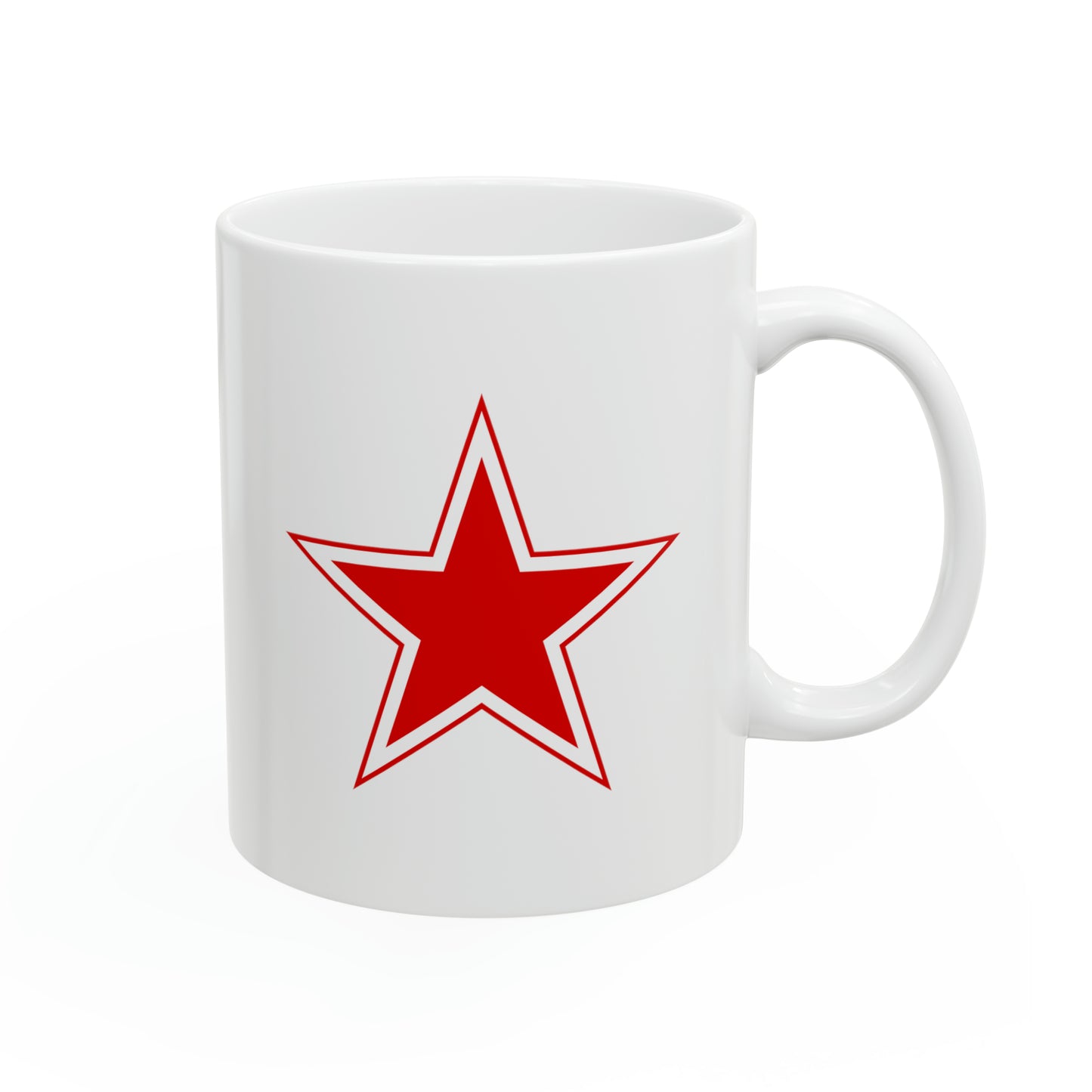 Russian Air Force Roundel Coffee Mug - Double Sided White Ceramic 11oz - By TheGlassyLass.com