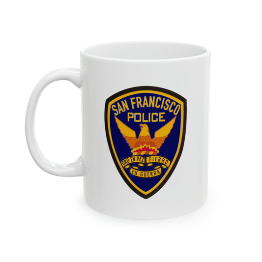 San Francisco Police Coffee Mug - Double Sided White Ceramic 11oz by TheGlassyLass.com