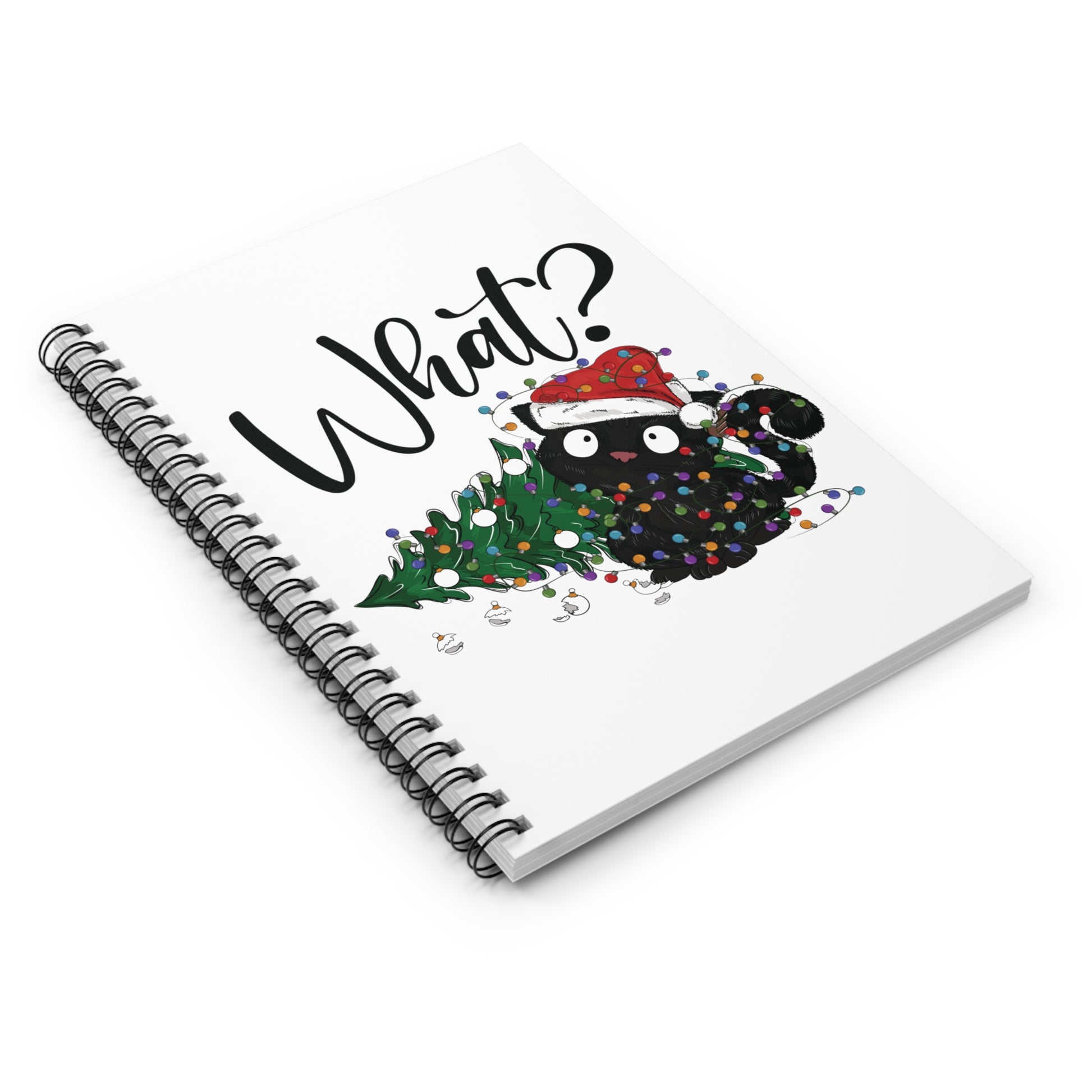 Christmas Cat: Spiral Notebook - Log Books - Journals - Diaries - and More Custom Printed by TheGlassyLass
