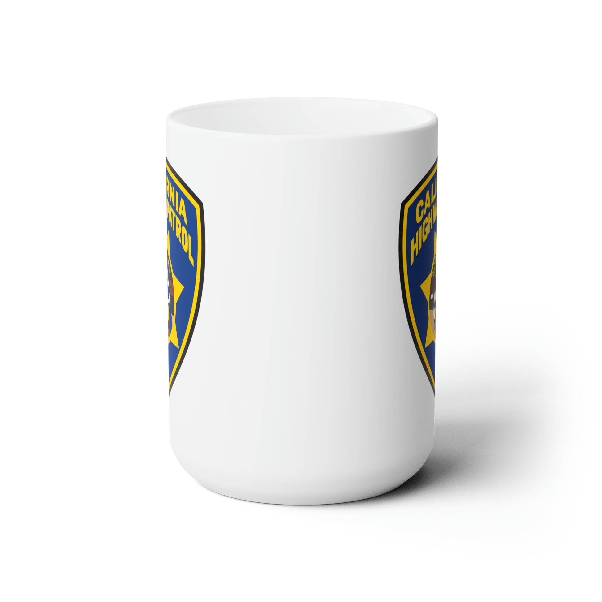 California Highway Patrol Coffee Mug - Double Sided White Cerramic 15oz by TheGlassyLass.com