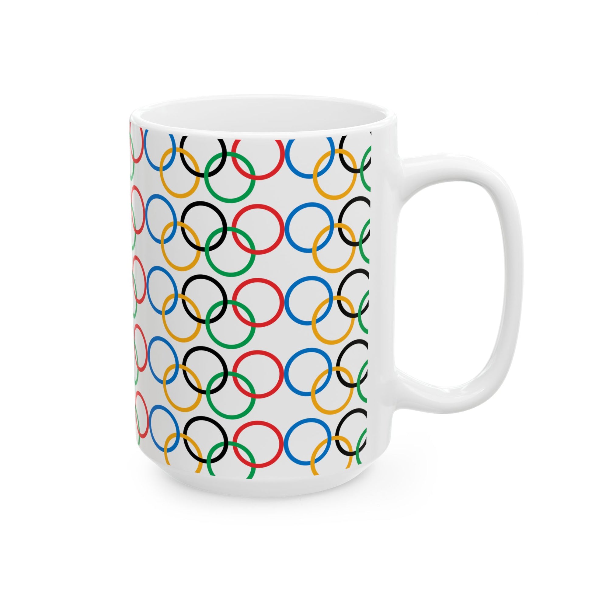 Olympic Fever Coffee Mug - Double Sided White Ceramic 15oz by TheGlassyLass.com