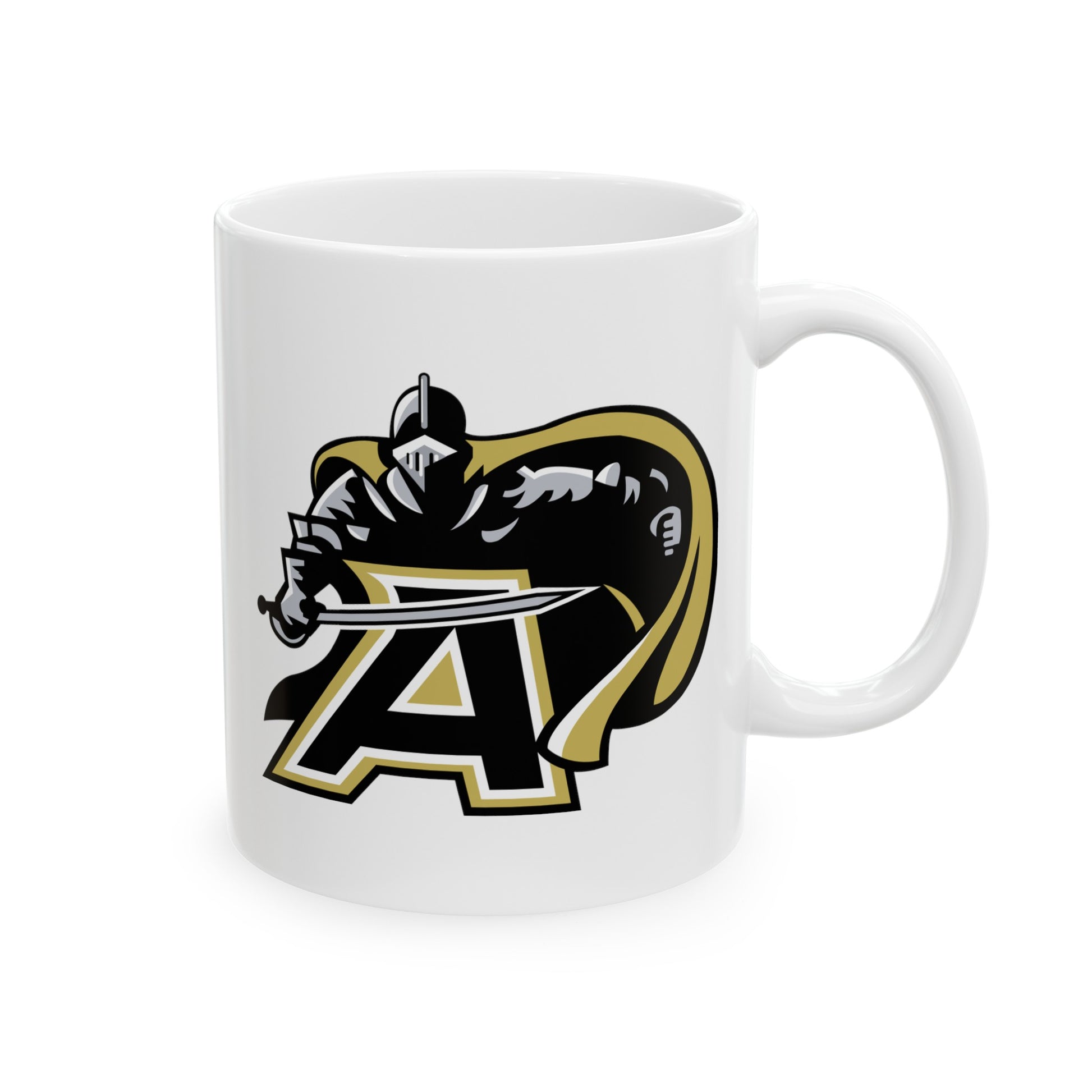 US Army Black Knights - Double Sided White Ceramic Coffee Mug 11oz by TheGlassyLass.com