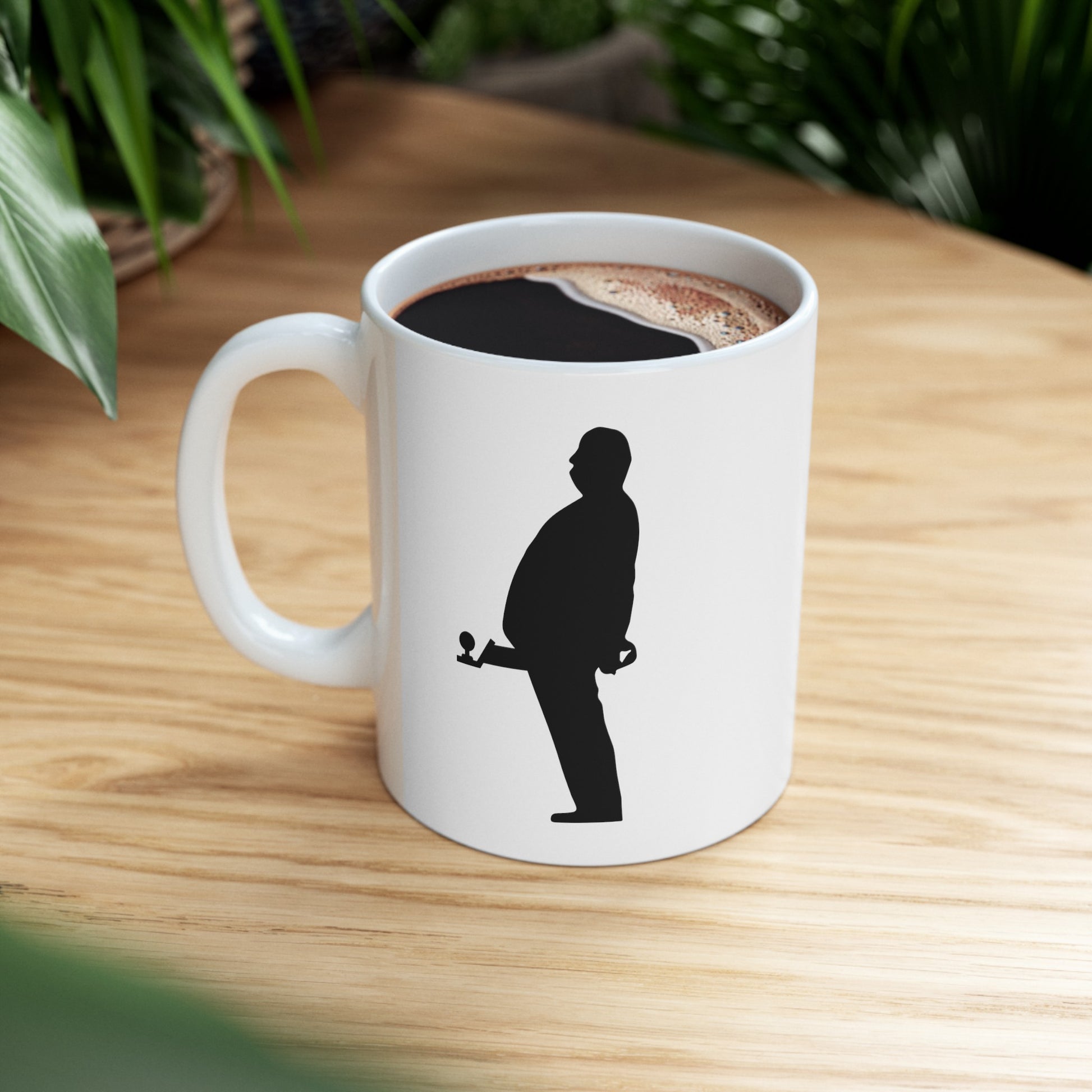 Hitchcock Presents Coffee Mug - Double Sided White Ceramic 11oz by TheGlassyLass.com