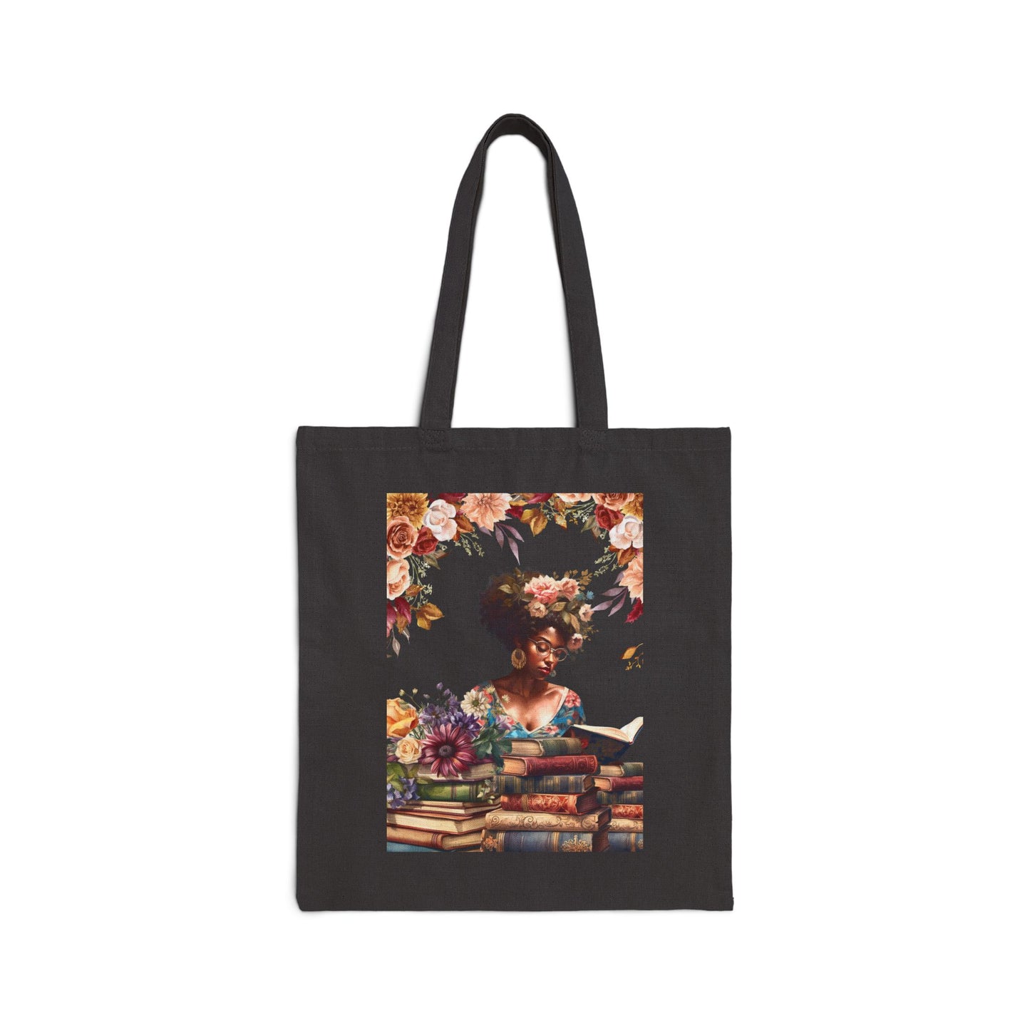 Reading Tote Bag - Heavyweight 100% Cotton Canvas by TheGlassyLass.com