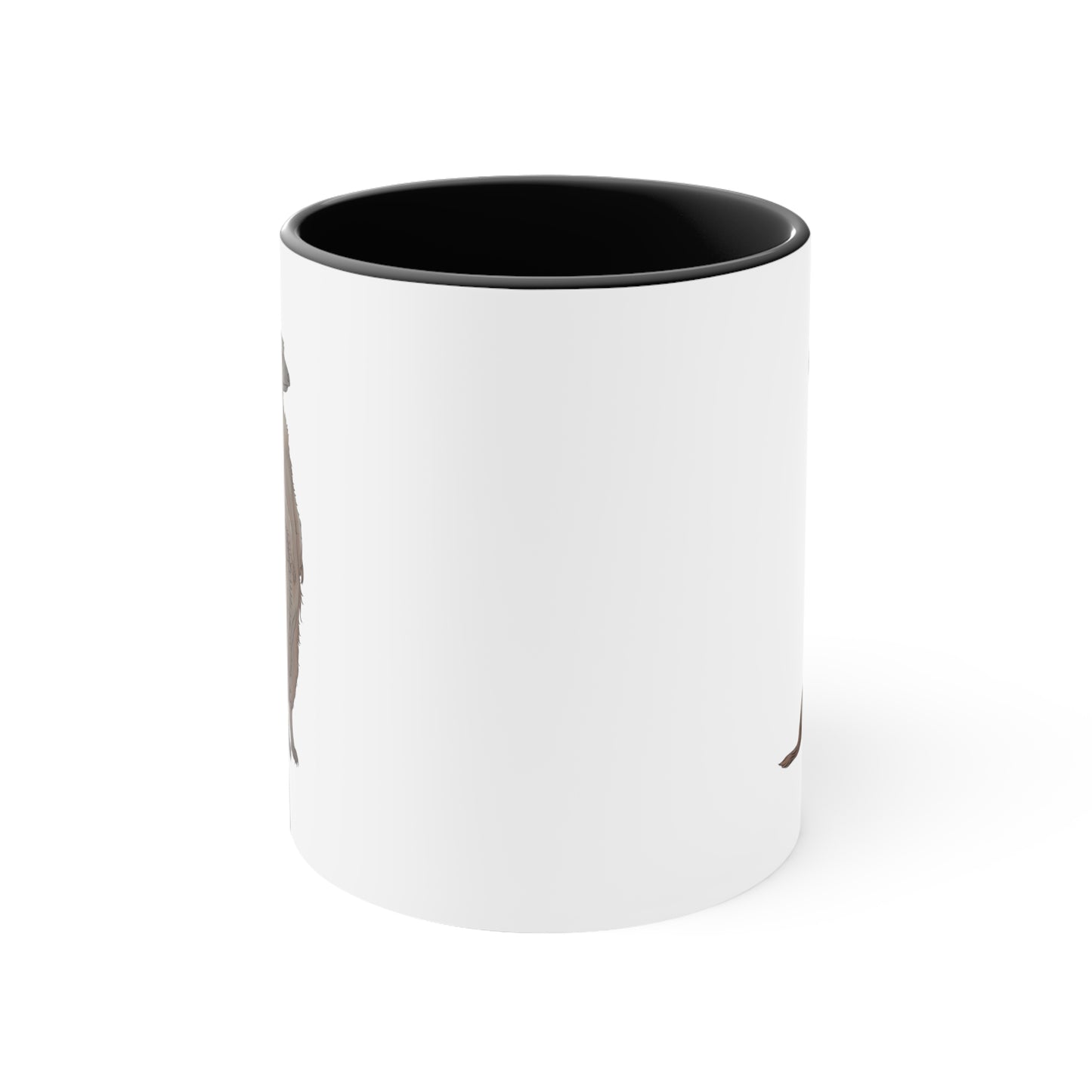 Meerkat Coffee Mug - Double Sided Black Accent White Ceramic 11oz by TheGlassyLass.com