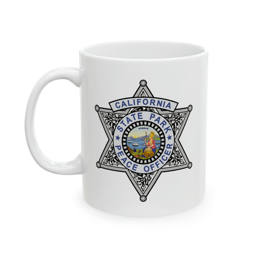 California State Parks Peace Officer Coffee Mug - Double Sided White Ceramic 11oz by TheGlassyLass.com