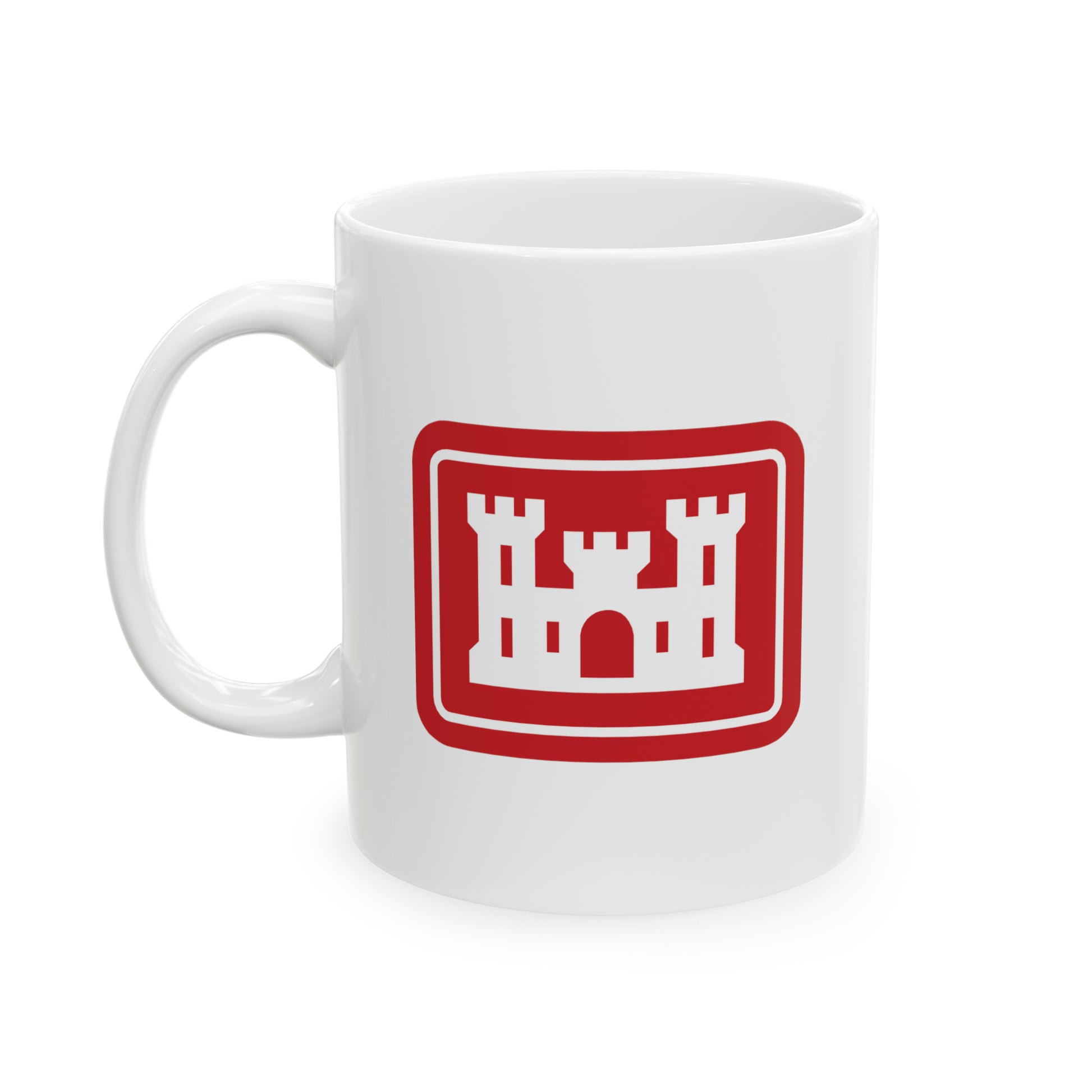 Army Corps of Engineers Coffee Mug - Double Sided White Ceramic 11oz - by TheGlassyLass.com