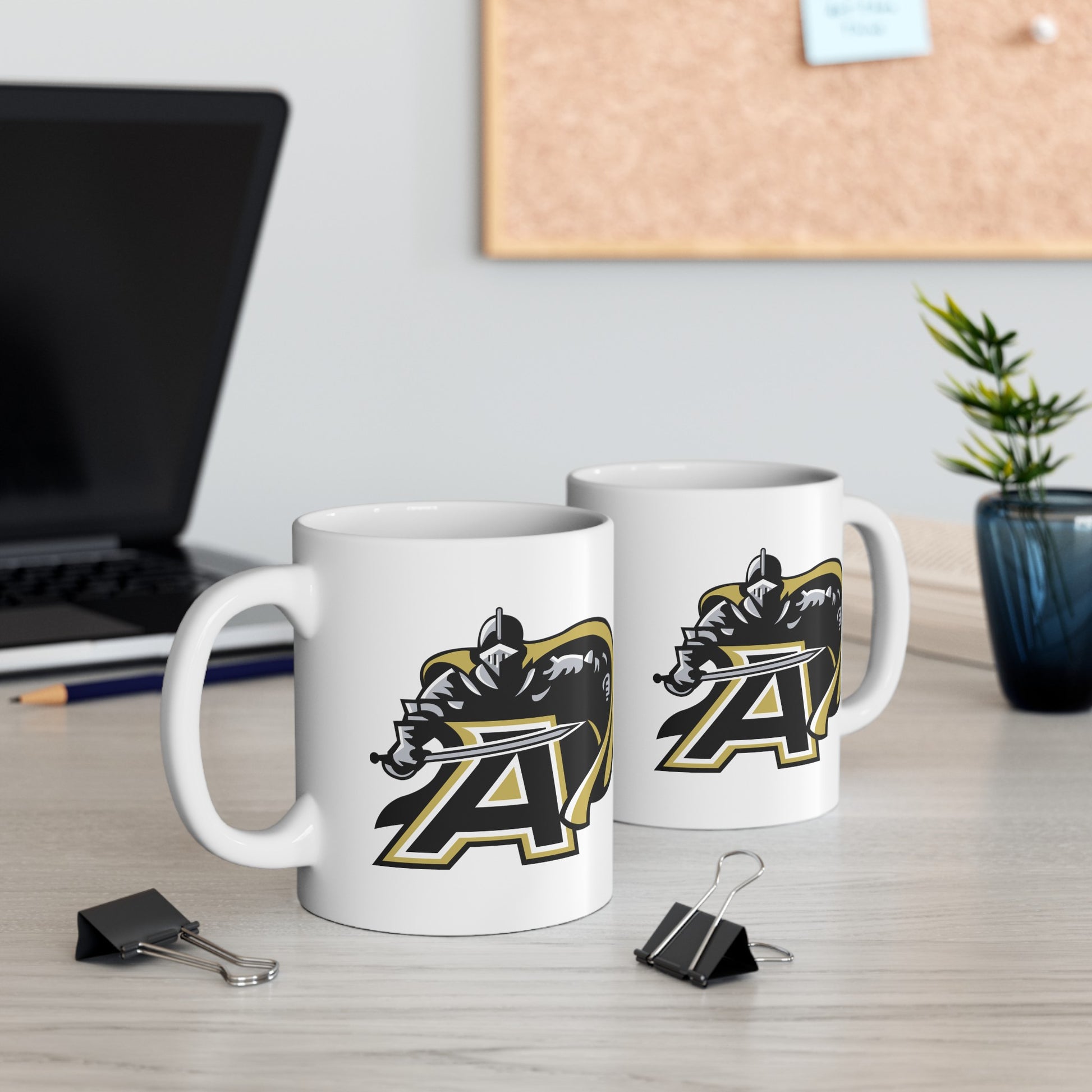 US Army Black Knights - Double Sided White Ceramic Coffee Mug 11oz by TheGlassyLass.com