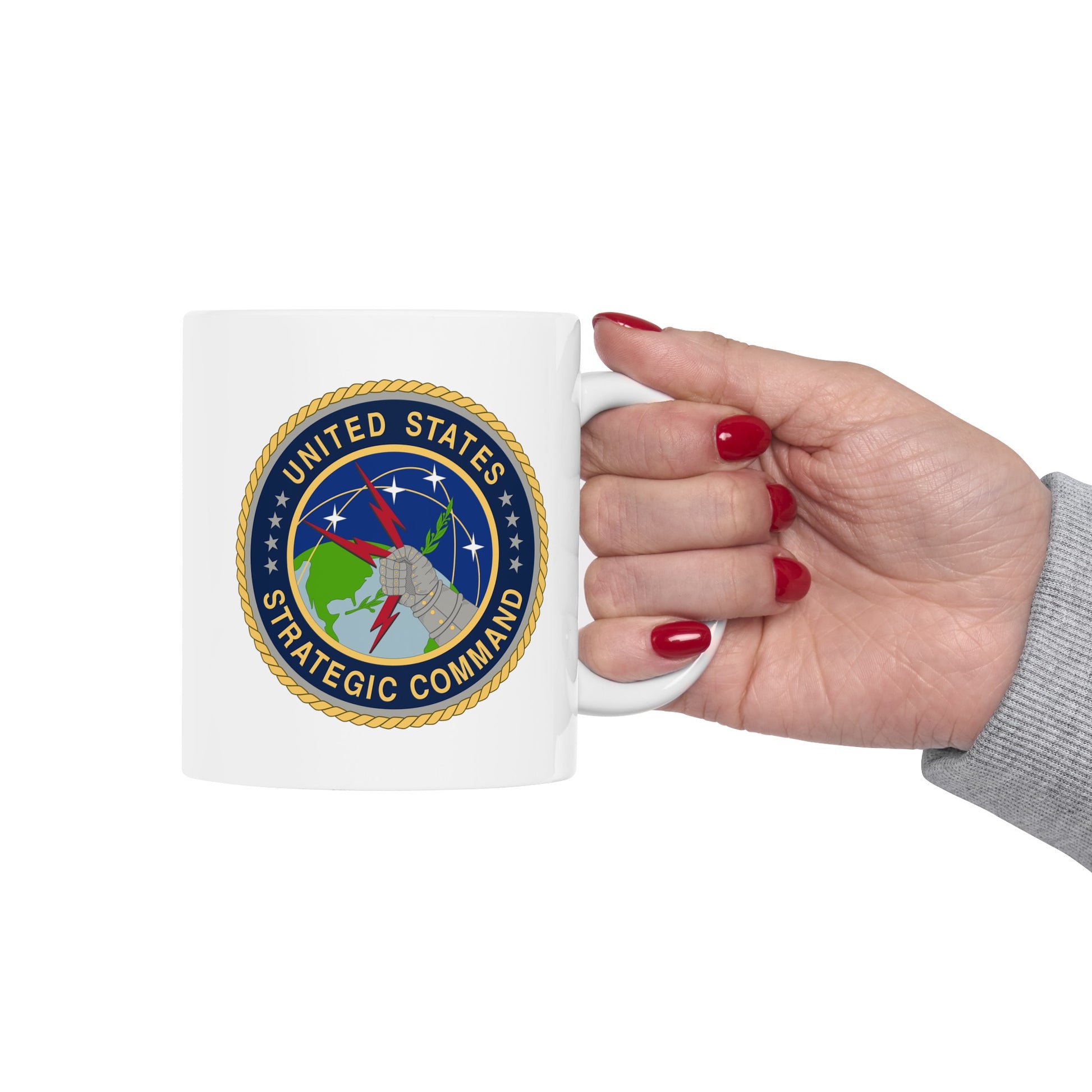 US Strategic Command Coffee Mug - Double Sided White Ceramic 11oz by TheGlassyLass.com