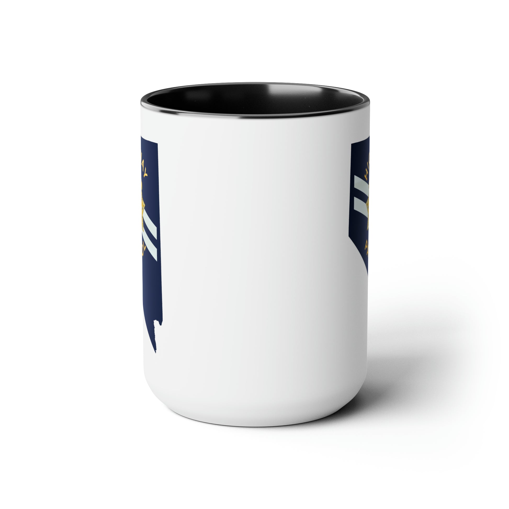 Nevada Highway Patrol Coffee Mug - Double Sided Black Accent White Ceramic 15oz by TheGlassyLass