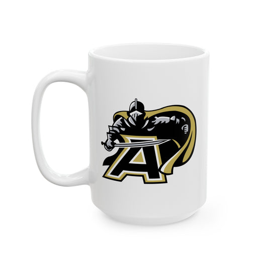 US Army Black Knights - Double Sided White Ceramic Coffee Mug 15oz by TheGlassyLass.com