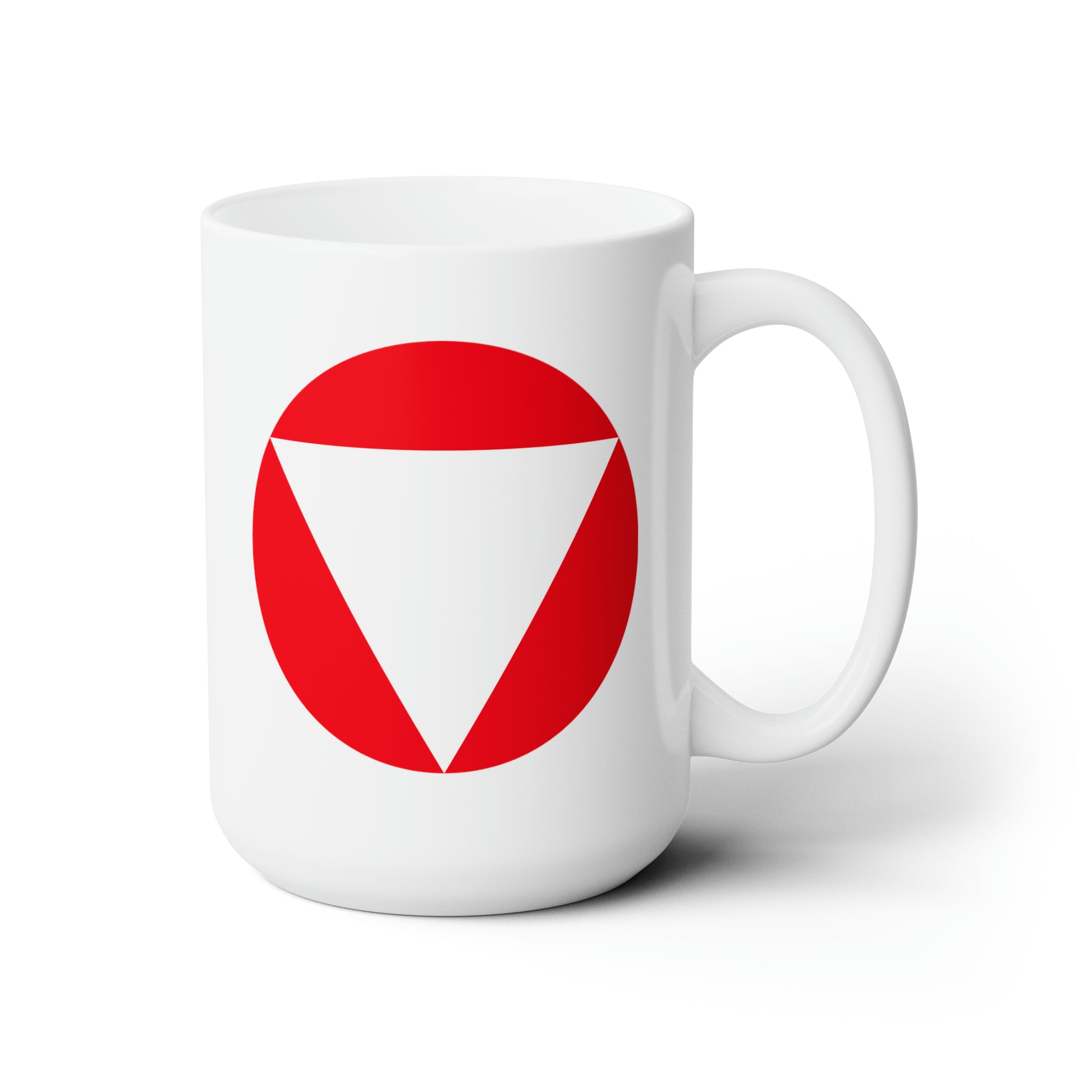 Austrian Air Force Roundel Coffee Mug - Double Sided White Ceramic 15oz - by TheGlassyLass.com