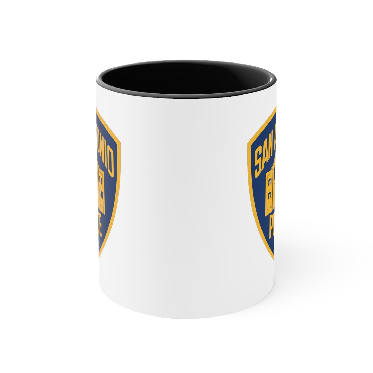 San Antonio Police Coffee Mug - Double Sided Black Accent White Ceramic 11oz by TheGlassyLass.com