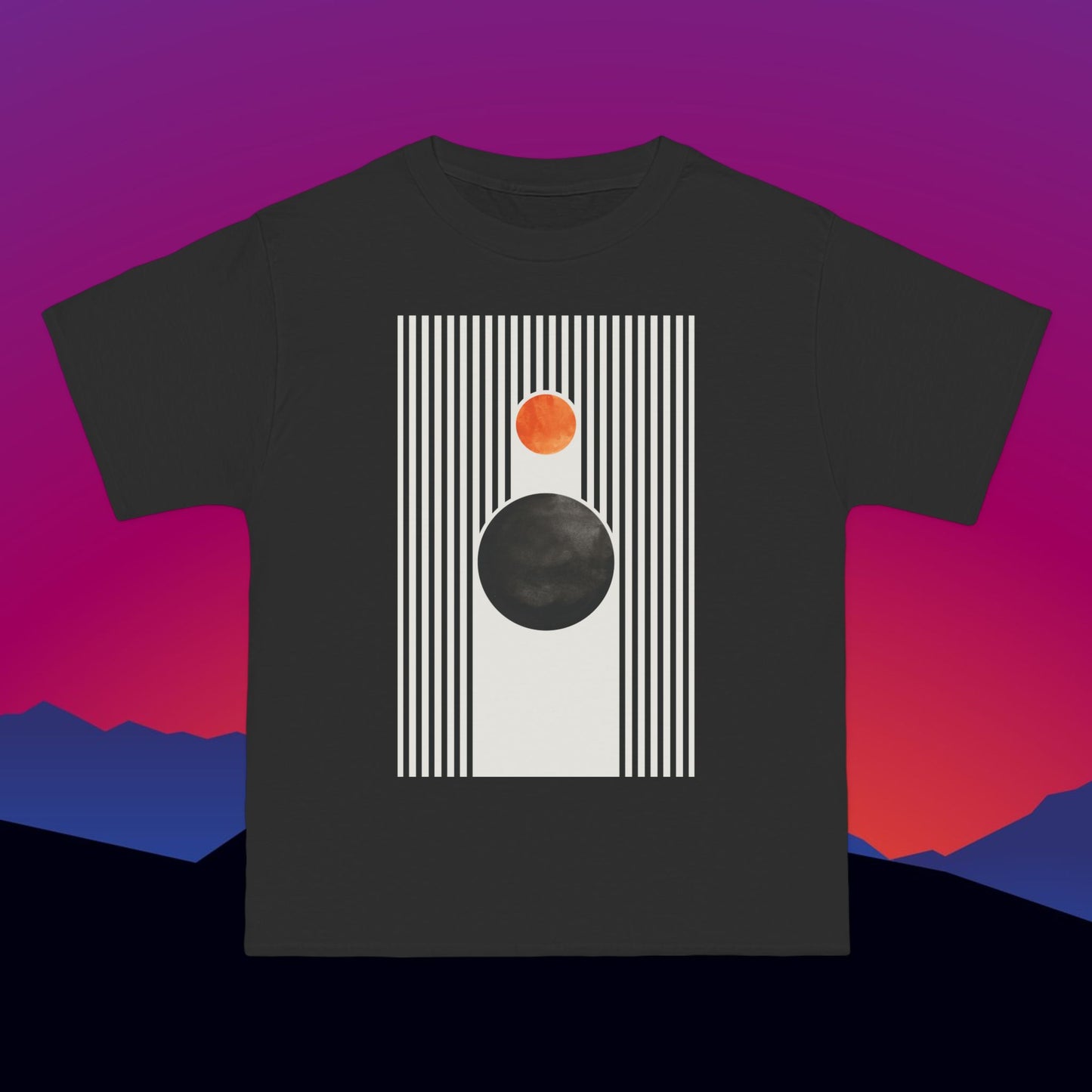 Solar Eclipse T-Shirt: (Hanes Beefy-T 100% Preshrunk Cotton Custom Printed by TheGlassyLass.com